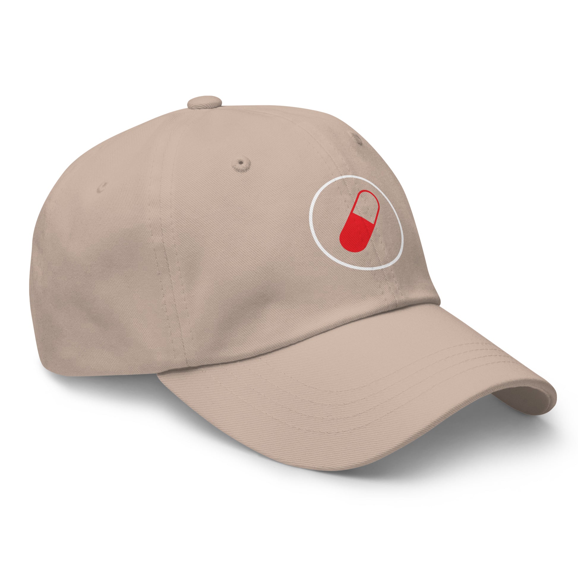 Red Pill - Sci-Fi Tribute - Cap - Baseball Cap - Stone - Front right 