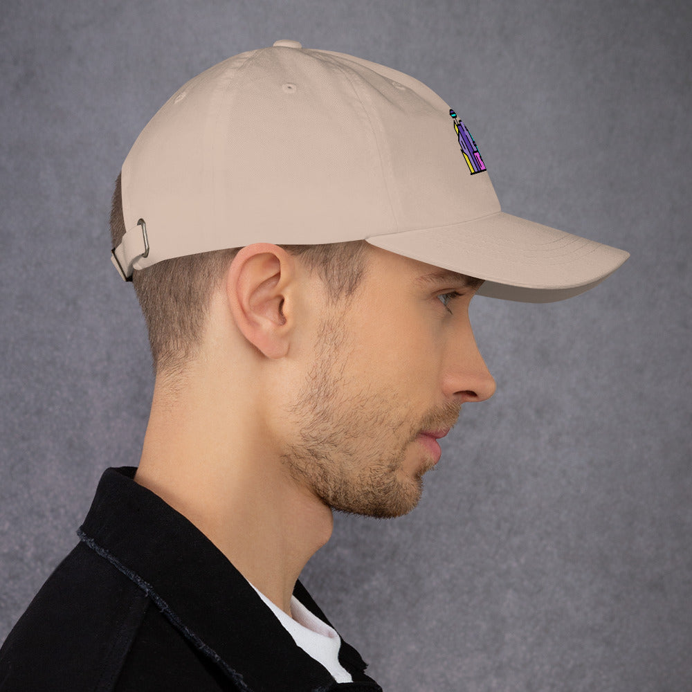 Cyber City - Neon City Dreams - Cap - Baseball Cap - Sand - Right side