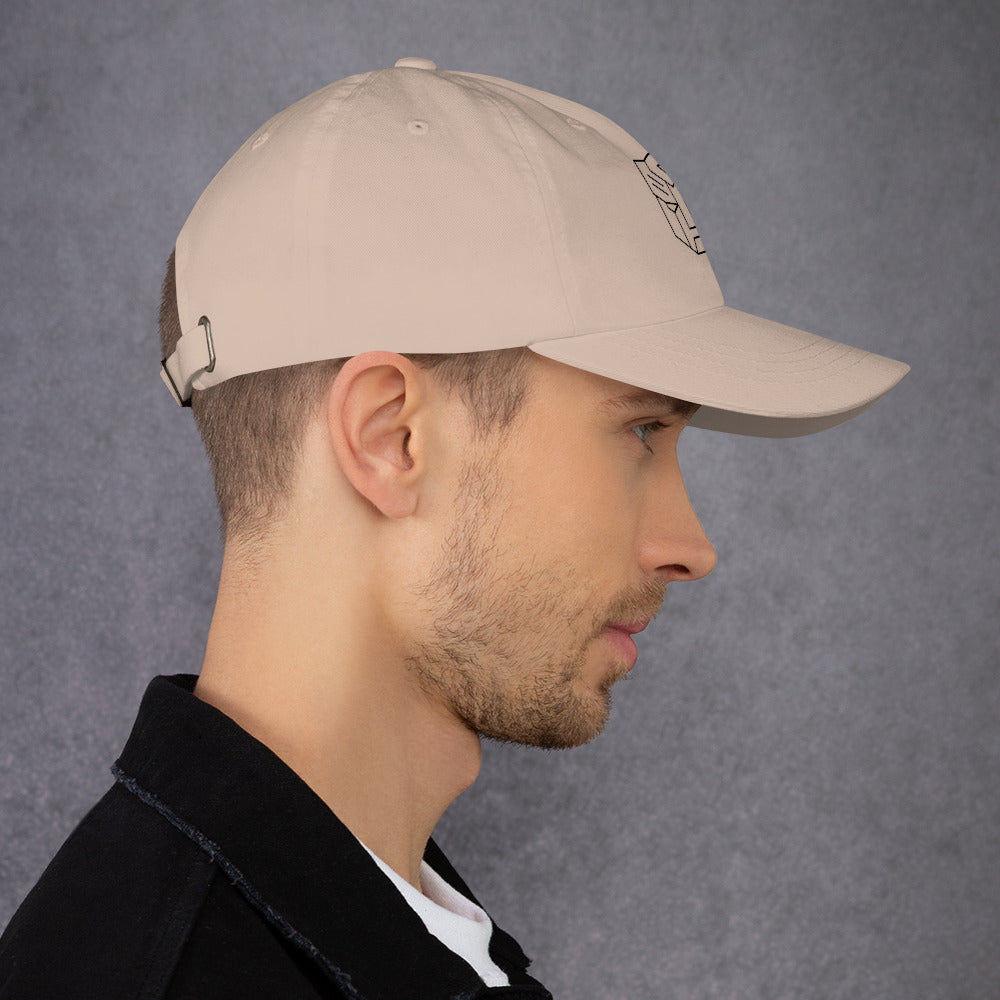 Tranzforma 2 - Minimalist Heroic Mech Icon - Cap - Baseball Cap - Stone -
Right side