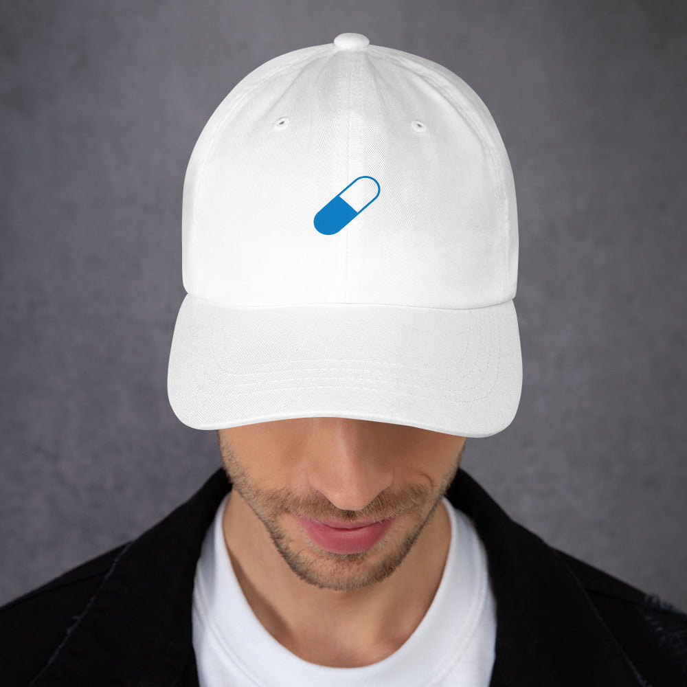 Blue Pill - Sci-Fi Tribute - Cap - Baseball Cap - White - Front