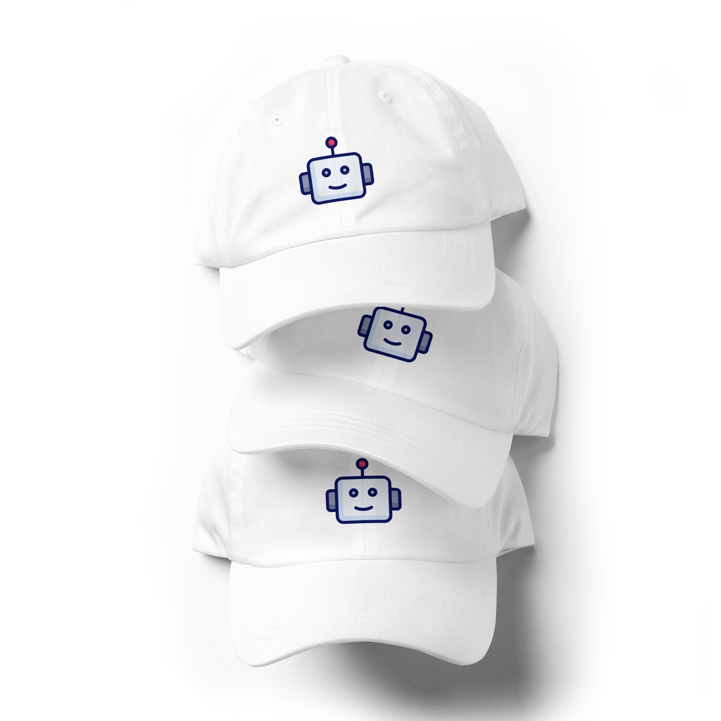 Robot - Retro Head Edition - Cap - Baseball Cap - White - Front