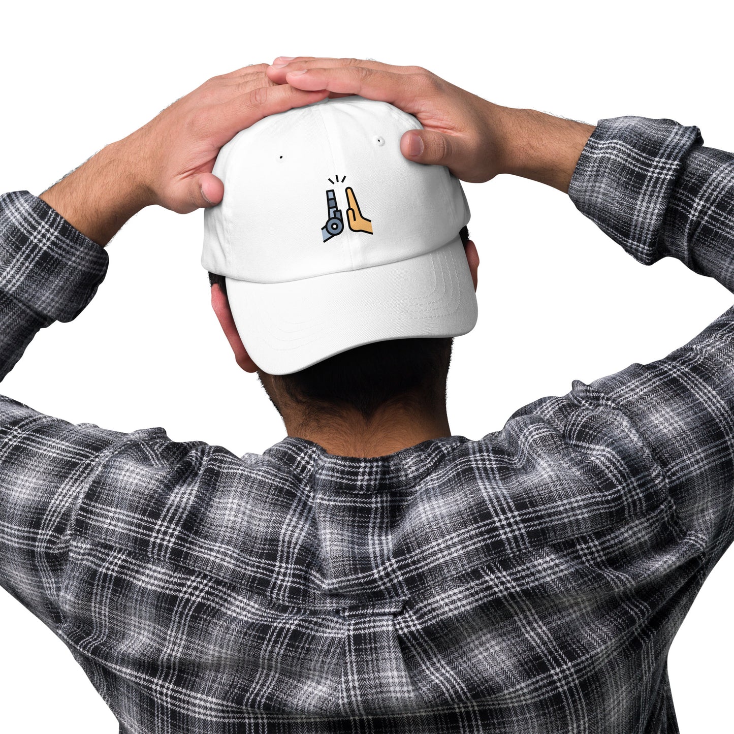 Collab - Man Meets Machine - Cap - Baseball Cap - White - Front