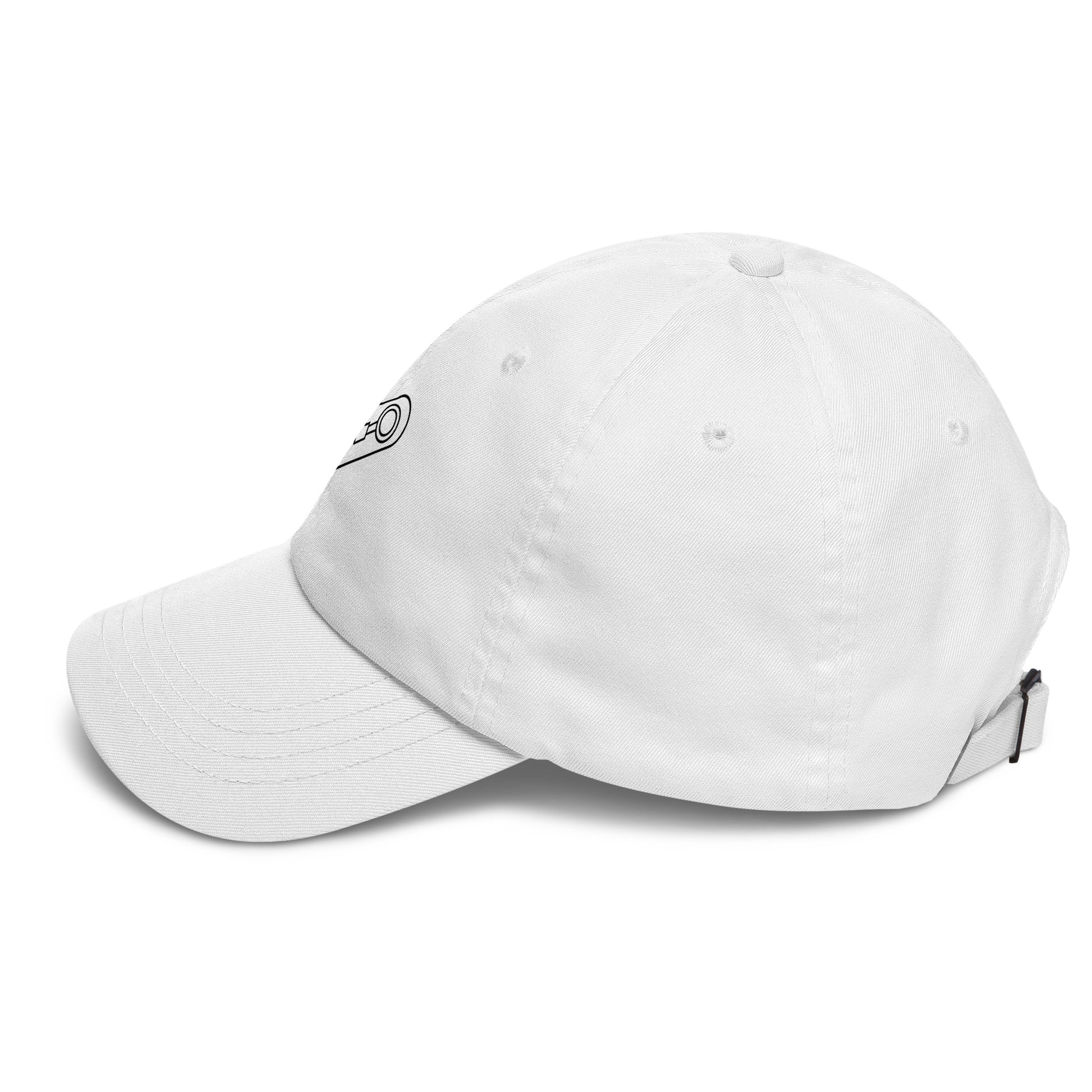 Hoverboard - Minimalist Design - Cap - Baseball Cap - White - Left side