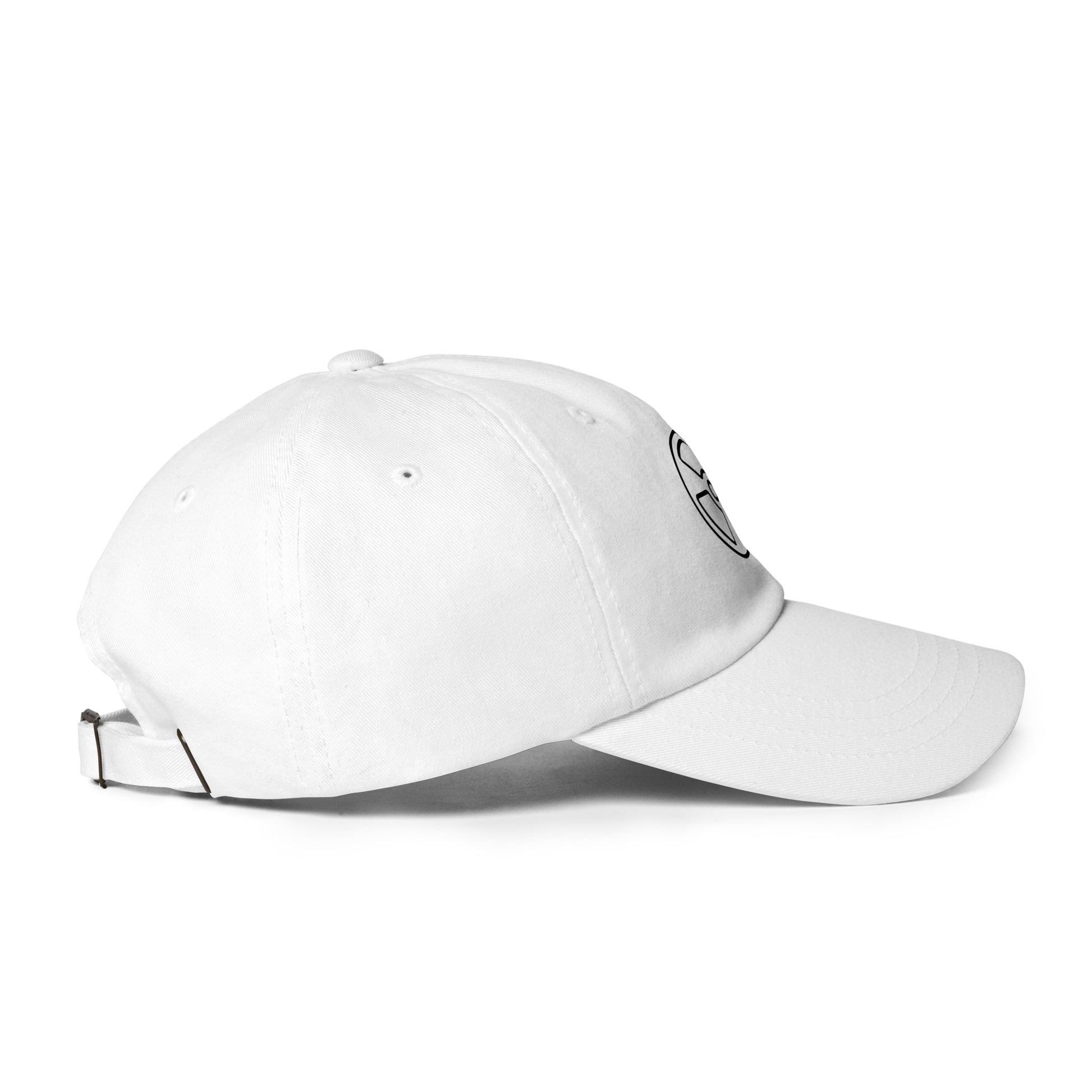 Radioactive - Line-Art Symbol - Cap - Baseball Cap - White - Right side