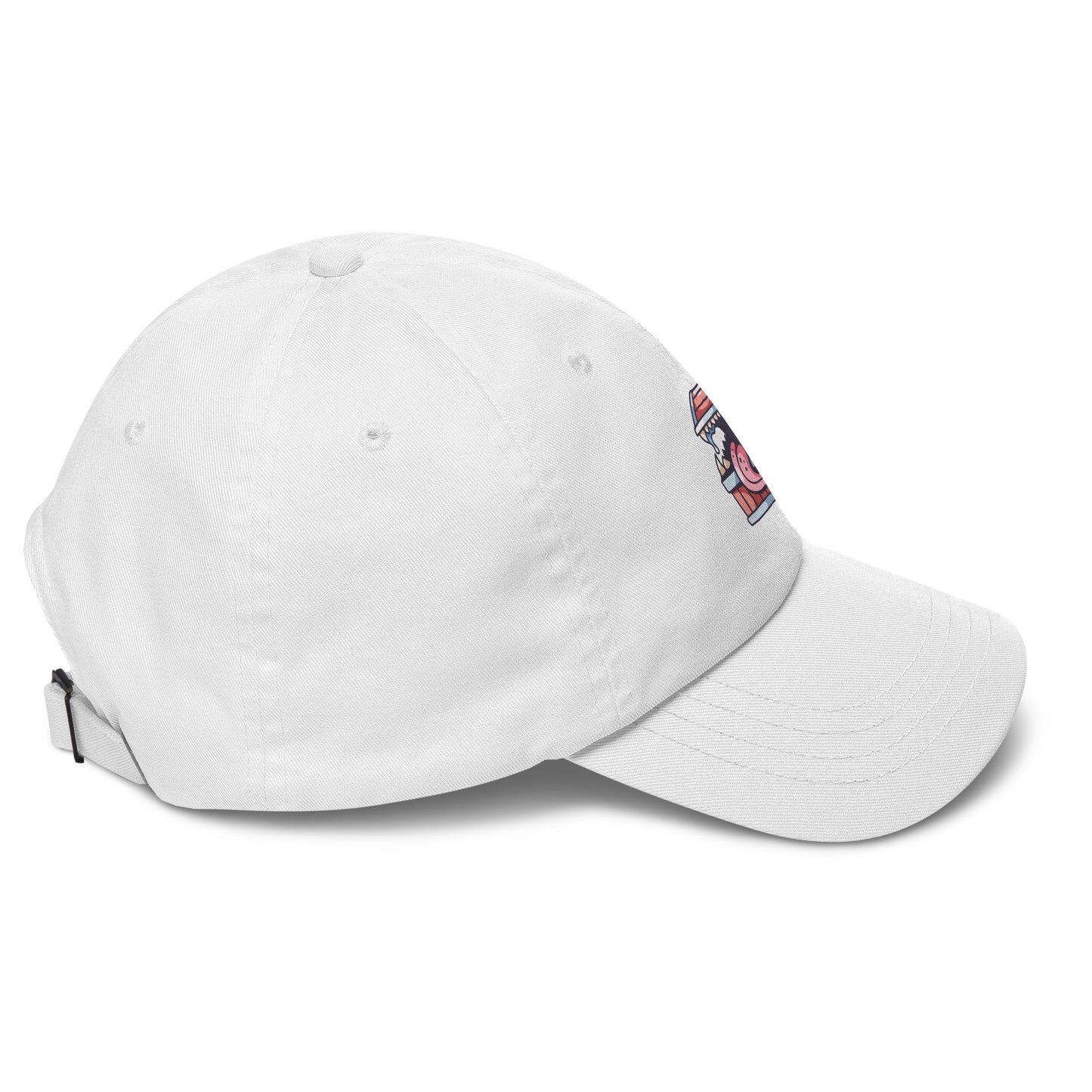 Treasure chest - Monster Chest Design - Cap - Baseball Cap - White - Right side