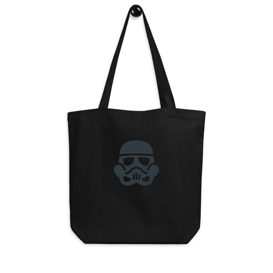 Trooper - Minimalist Galactic Grunt - Eco Tote Bag - Everyday Bag/Shopping Bag - Black - Front