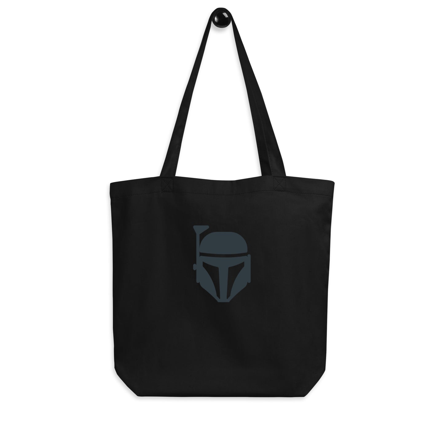 Bounty Hunter - Minimalist Mandalorian Icon - Eco Tote Bag - Everyday Bag/Shopping Bag - Black - Front