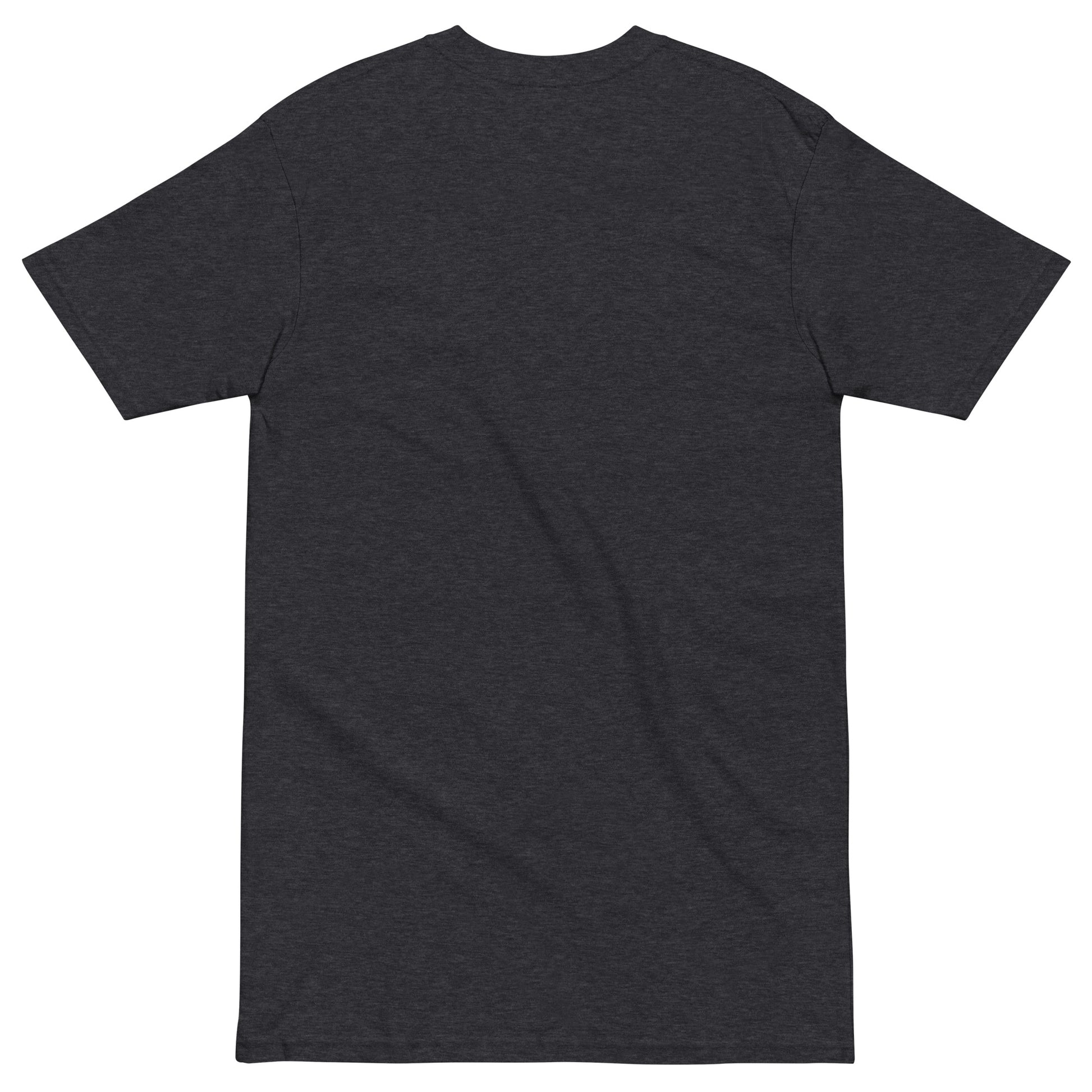 Up Front - Bold Humour - Short-Sleeve - Premium Heavyweight - Unisex T-Shirt - Graphic Tee - Charcoal Heather - Back