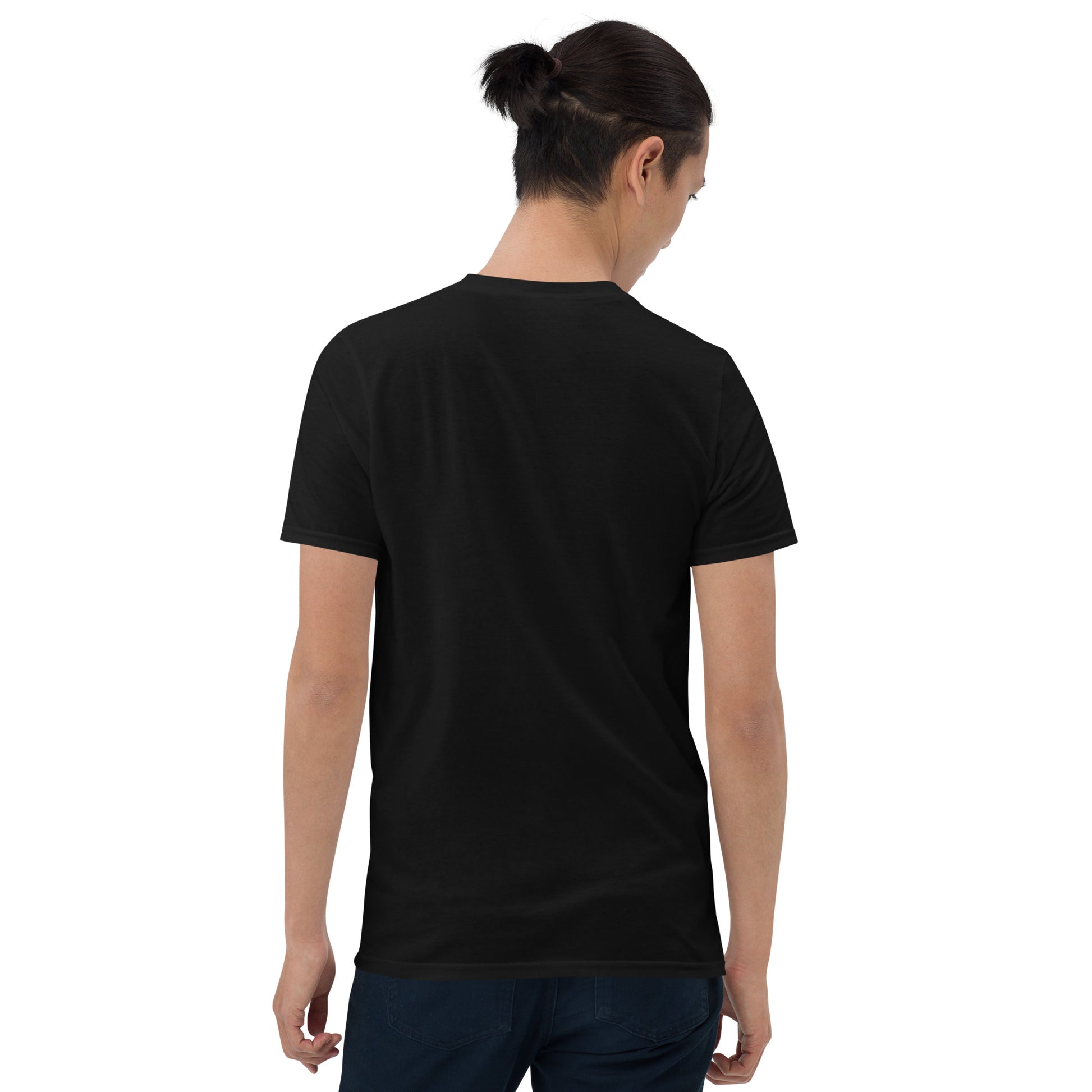 Chinese Dragon - Minimalist Design Artwork - Short-Sleeve Unisex T-Shirt - Graphic Tee - Black - Back