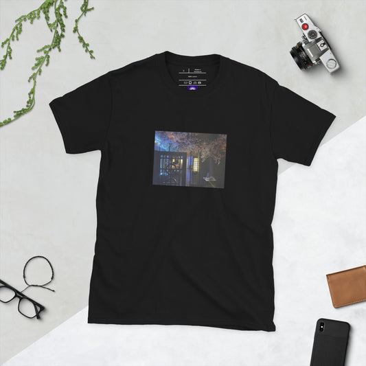 Atmospheric - Tranquil Interior Escape - Short-Sleeve Unisex T-Shirt - Graphic Tee - Black - Front