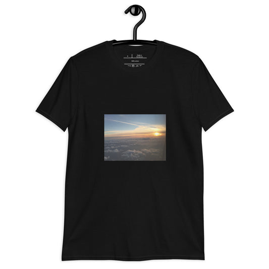 Sunrise - Above The Clouds - Short-Sleeve Unisex T-Shirt - Graphic Tee - Black - Front