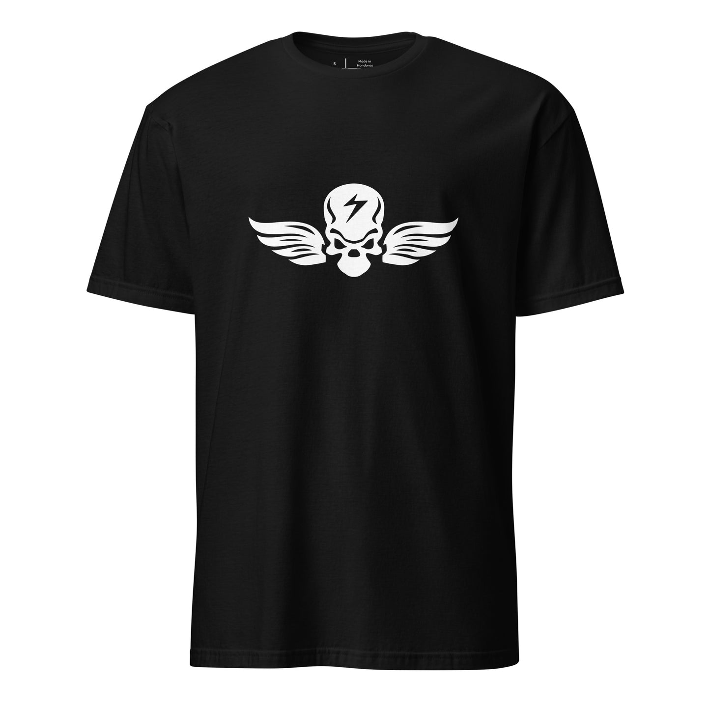 Winged Skull - Winged Voltage - Short-Sleeve Unisex T-Shirt - Graphic Tee - Black - Front
