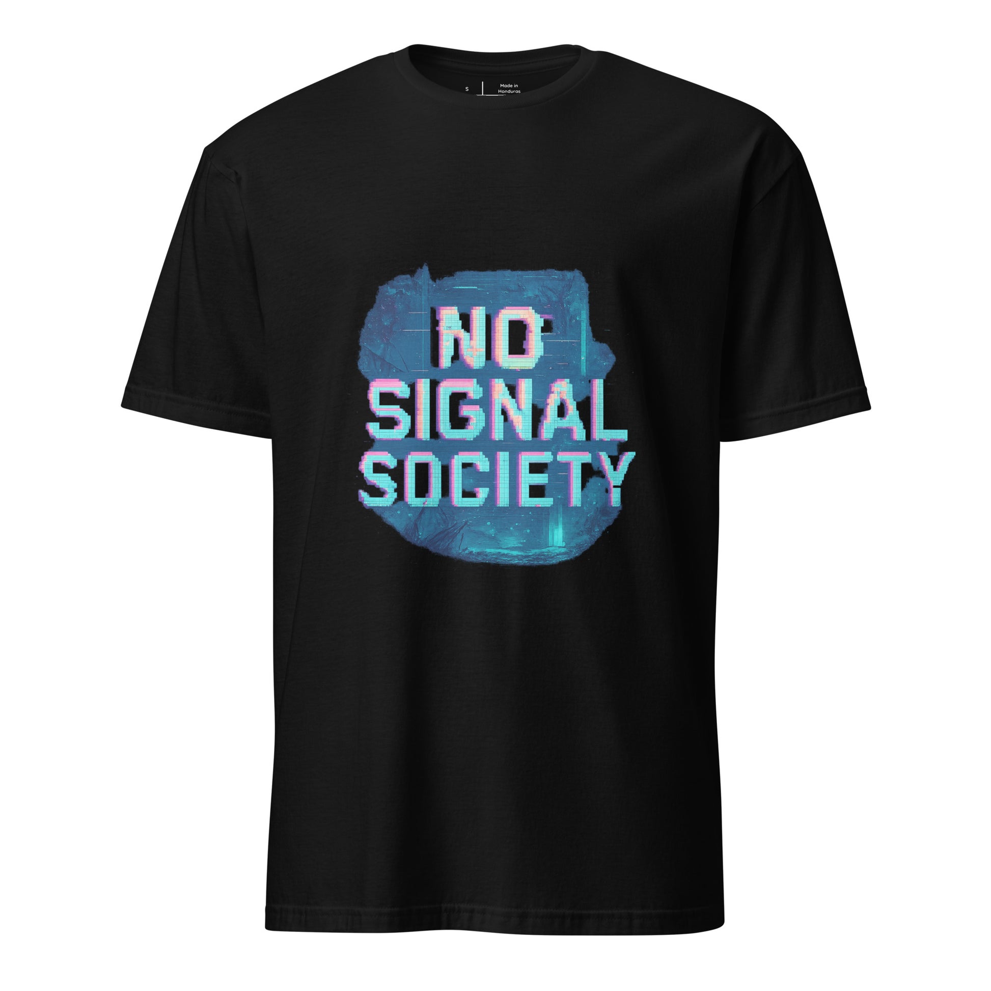 No Signal Society - Digital Detox - Short-Sleeve Unisex T-Shirt - Graphic Tee - Black - Front