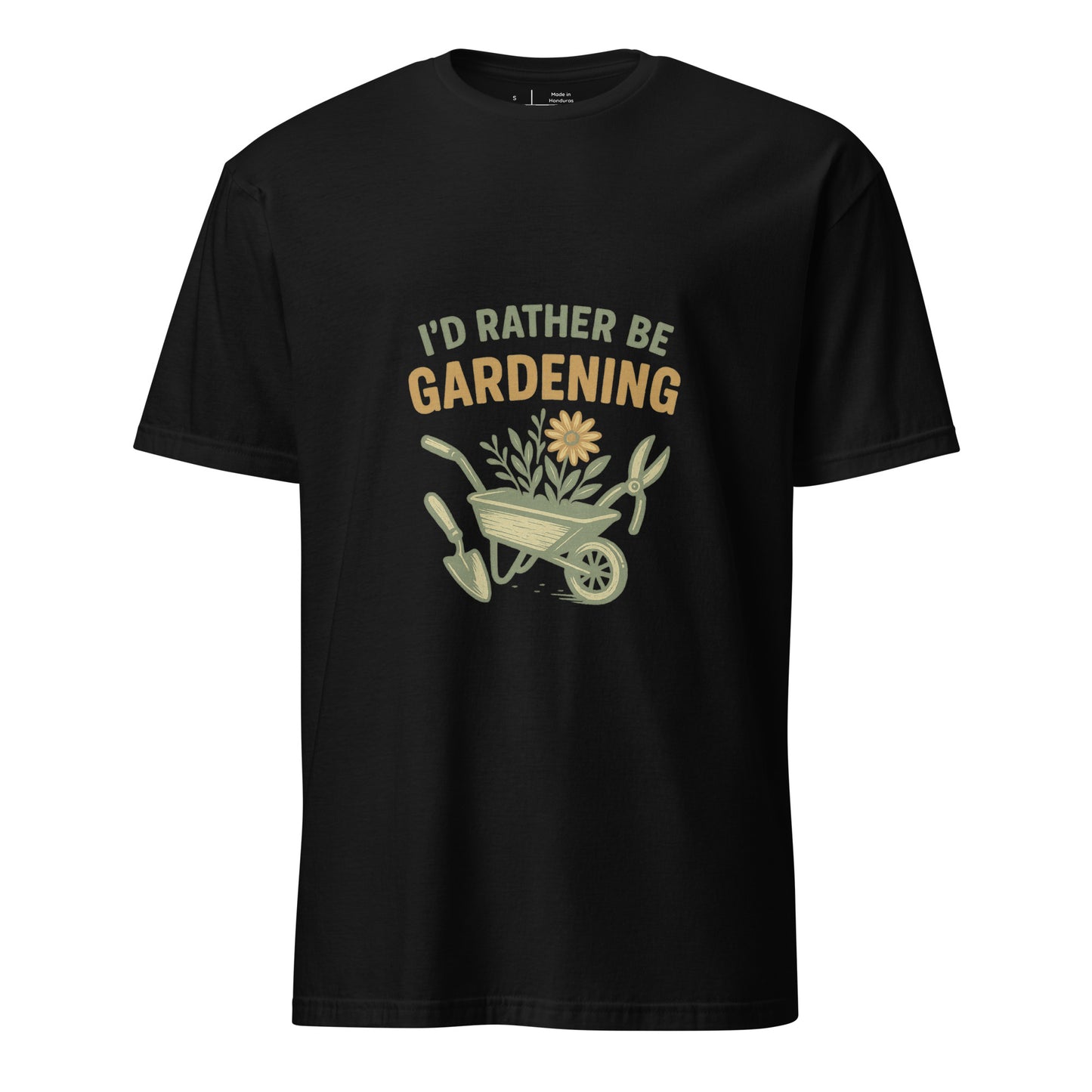 Rather Be Gardening - Plant Enthusiasts - Short-Sleeve Unisex T-Shirt - Graphic Tee - Black - Front