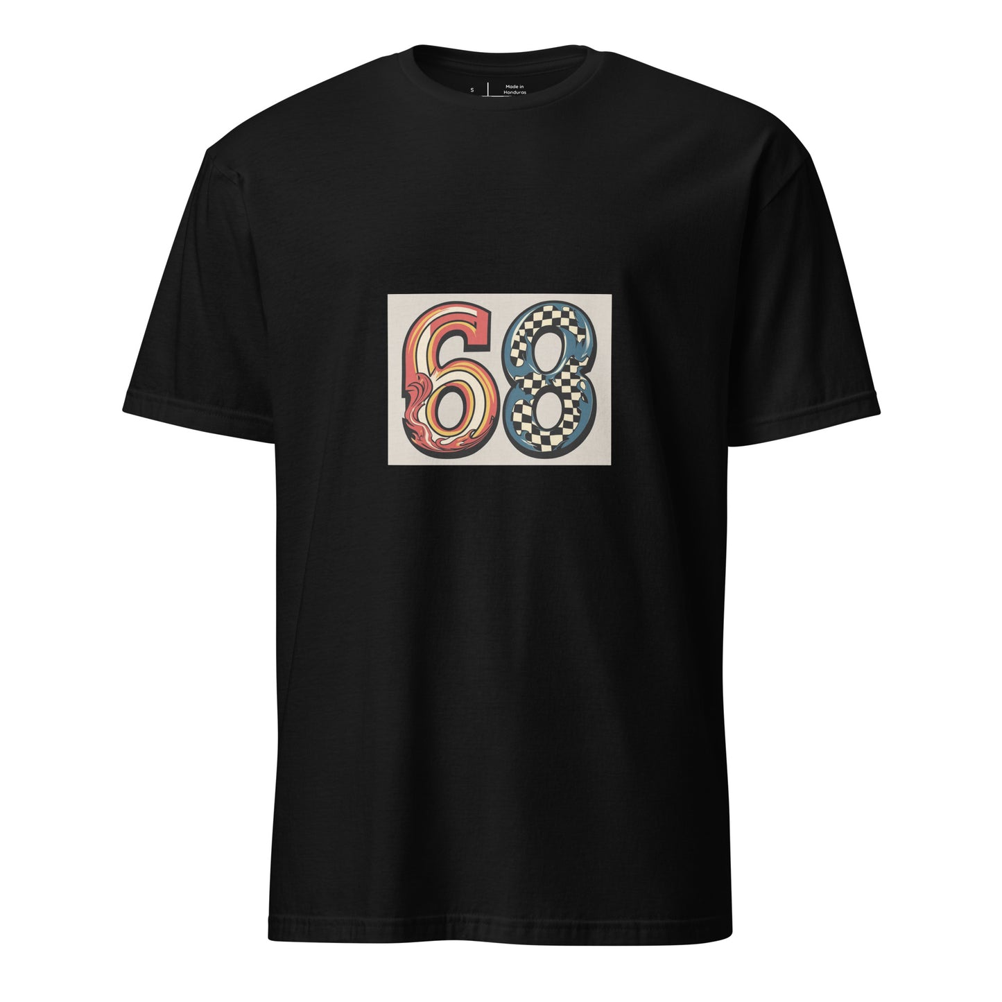 68 - Carefree Vibes - Short-Sleeve Unisex T-Shirt - Graphic Tee - Black - Front