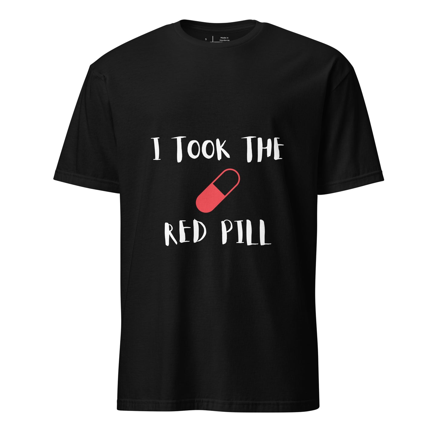 The Red Pill - Sci-Fi Tribute - Short-Sleeve Unisex T-Shirt - Graphic Tee - Black - Front