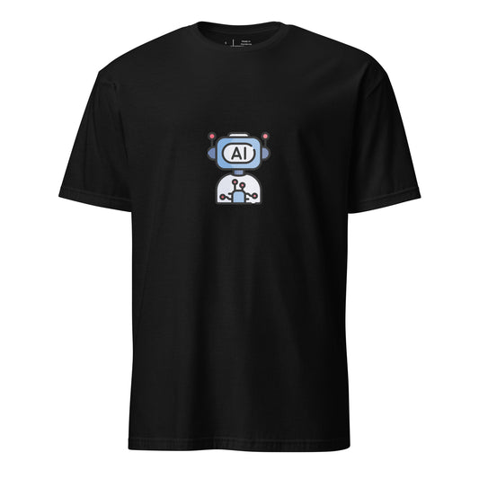 A.I - Retro AI Bot - Short-Sleeve Unisex T-Shirt - Graphic Tee - Black - Front