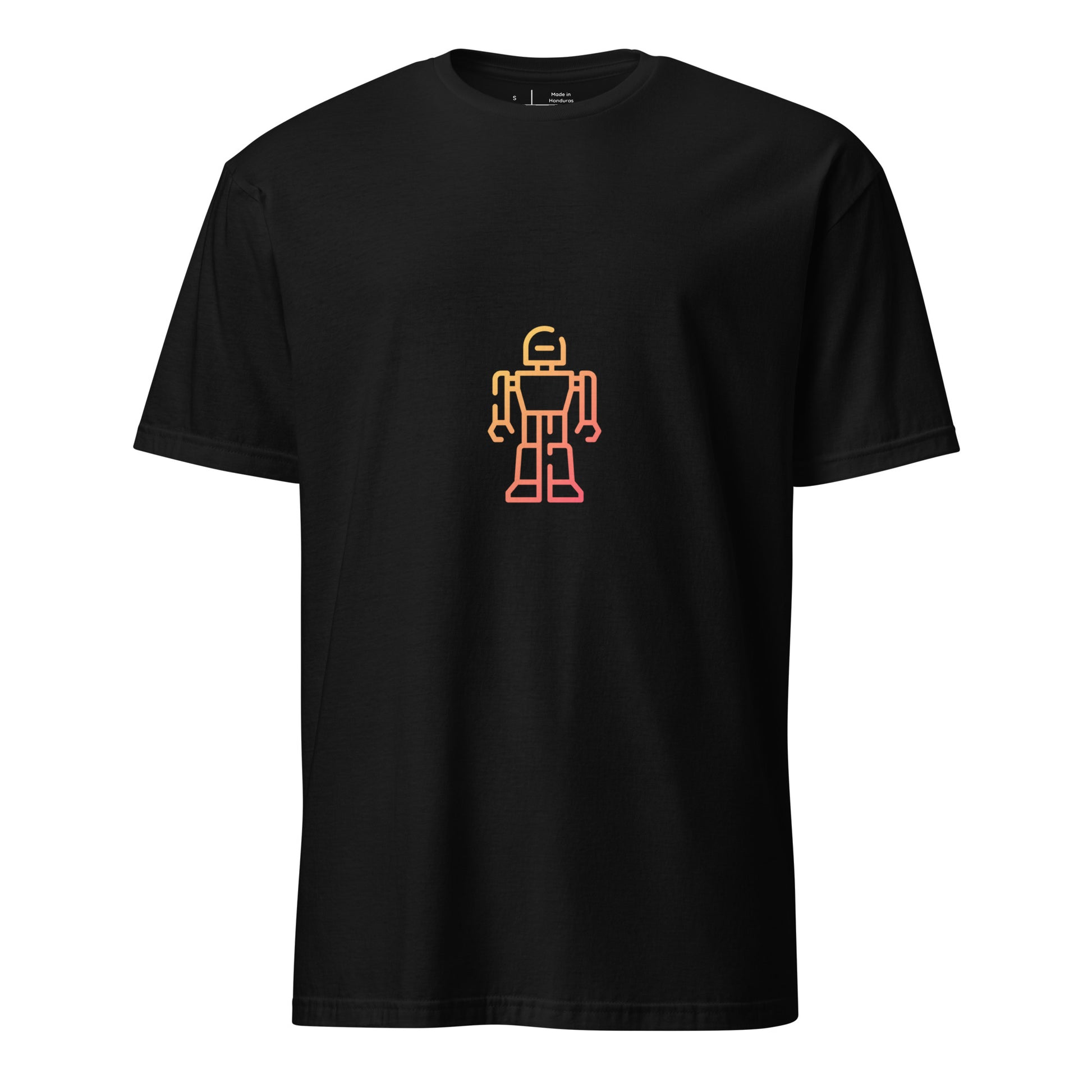 Golden Outline Sentinel - Sci-Fi/Urban - Short-Sleeve Unisex T-Shirt - Graphic Tee - Black - Front