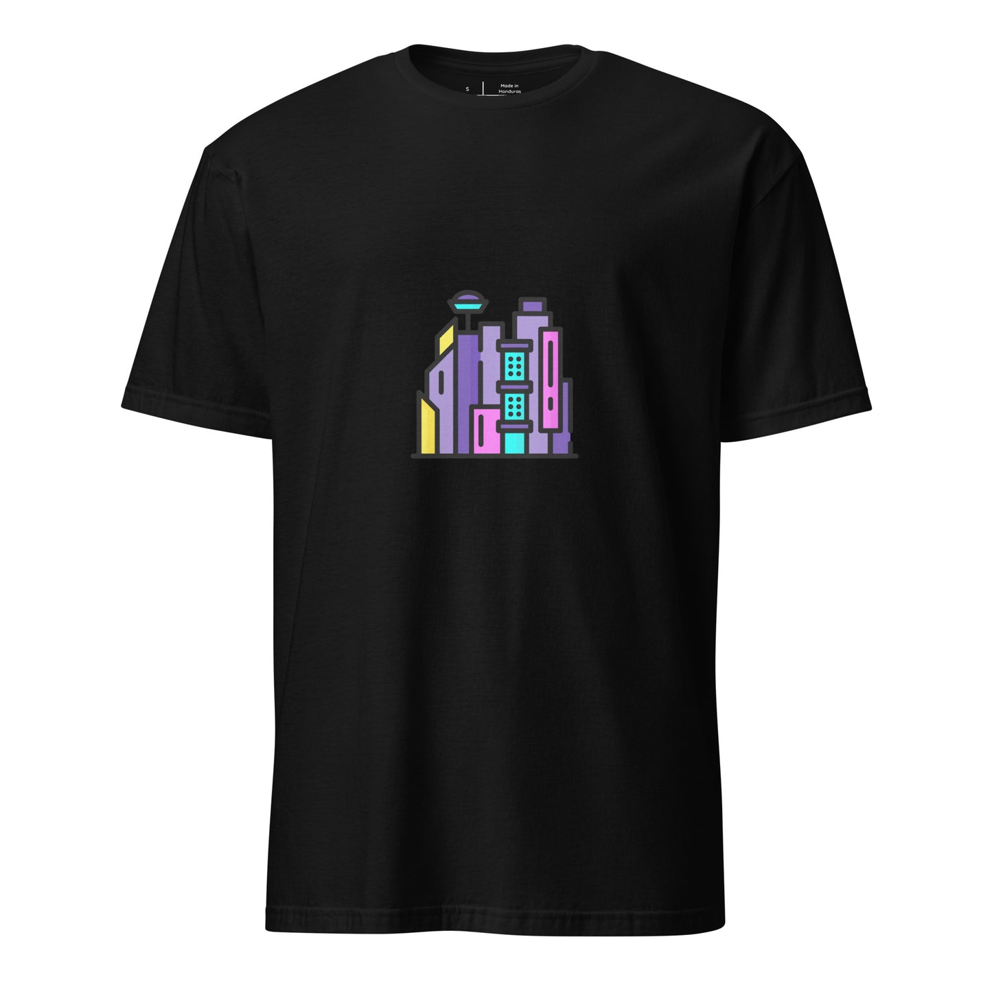 Cyber City - Neon City Dreams - Short-Sleeve Unisex T-Shirt - Graphic Tee - Black - Front