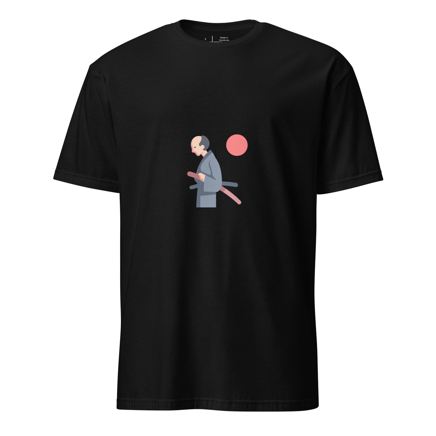 Samurai - Honour In Silence - Short-Sleeve Unisex T-Shirt - Graphic Tee - Black - Front 