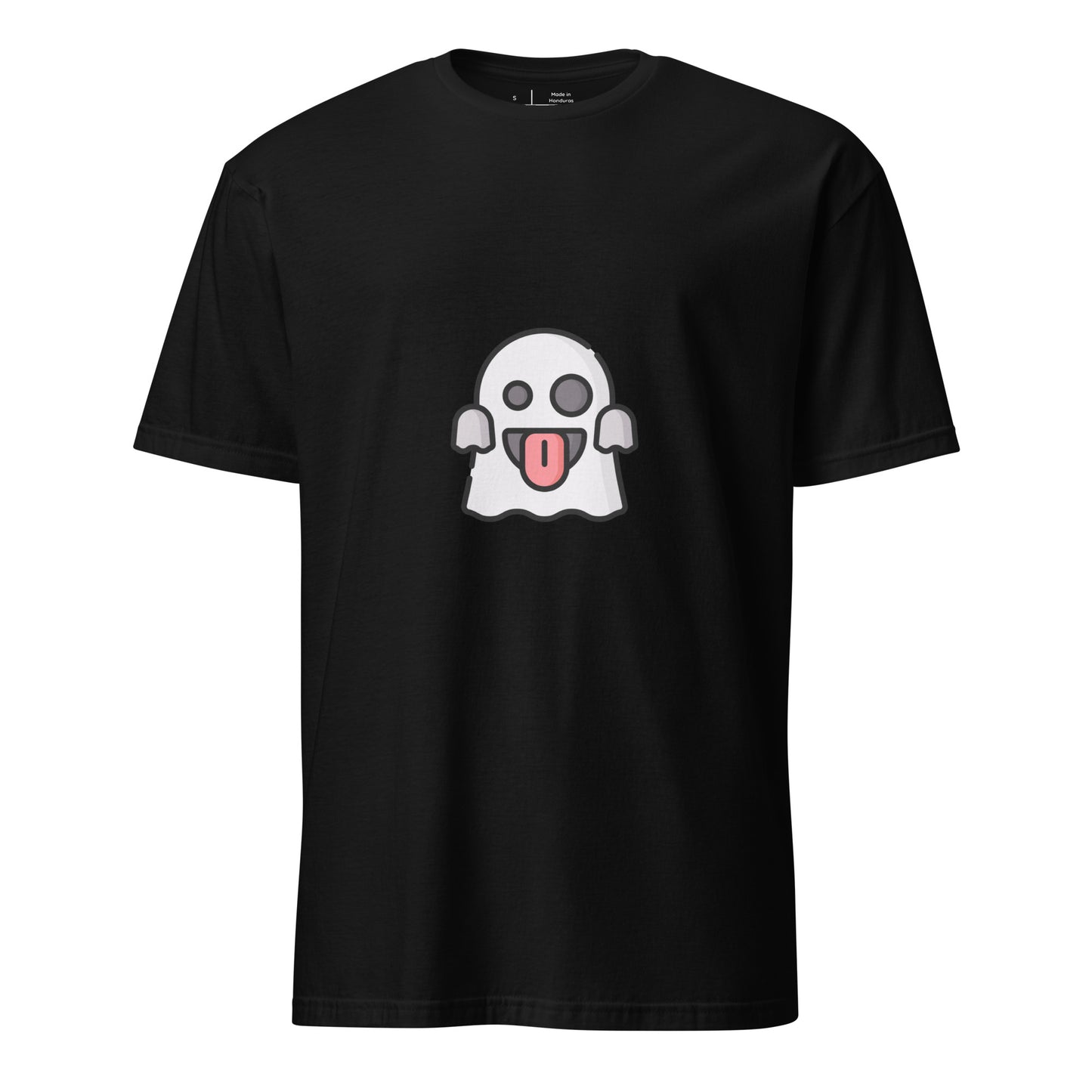 Spooky - Cheeky Ghost Vibes - Short-Sleeve Unisex T-Shirt - Graphic Tee - Black - Front