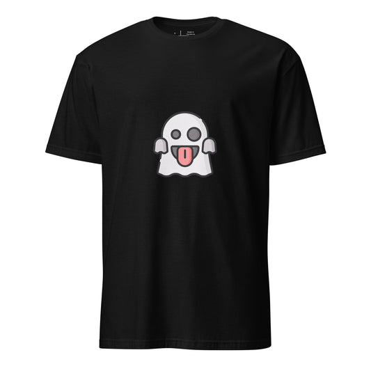 Spooky - Cheeky Ghost Vibes - Short-Sleeve Unisex T-Shirt - Graphic Tee - Black - Front