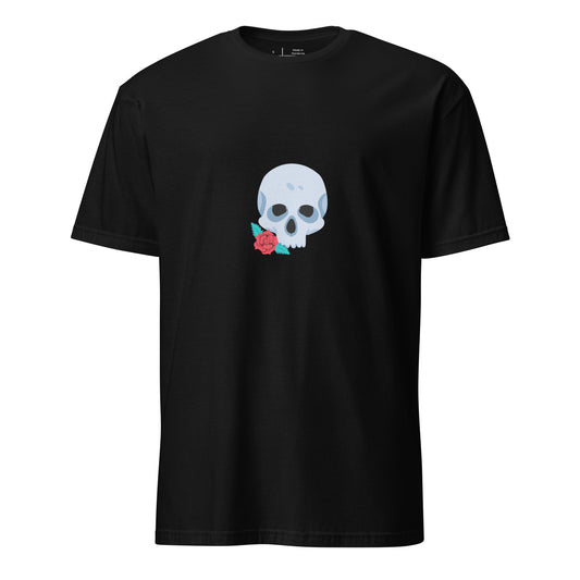 Skull & Flora - Dark Romance - Short-Sleeve Unisex T-Shirt - Graphic Tee - Black - Front
