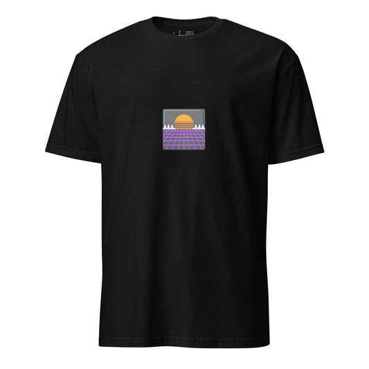 Retro Wave City - 80s Nostalgia - Short-Sleeve Unisex T-Shirt - Graphic Tee - Black - Front