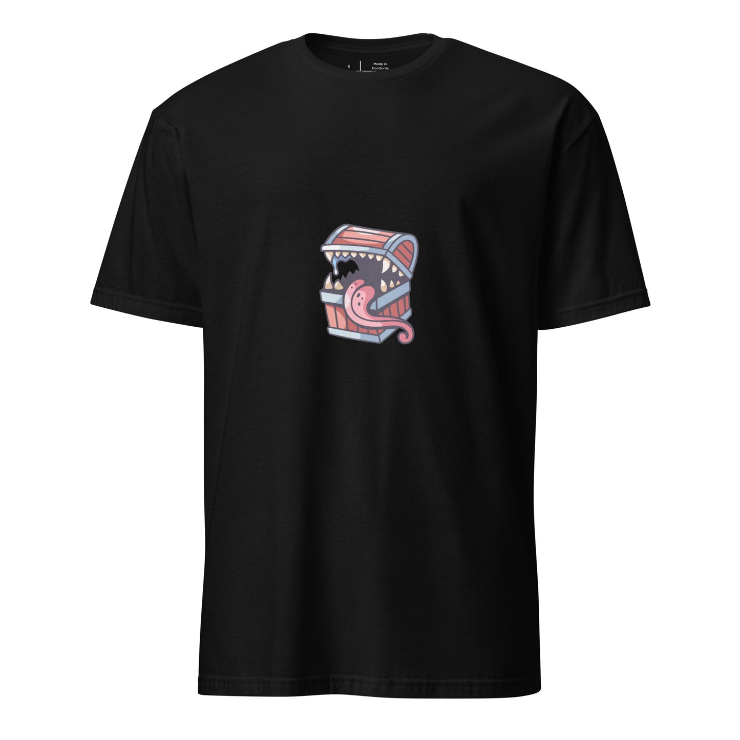 Treasure Chest - Monster Chest Design - Short-Sleeve Unisex T-Shirt - Graphic Tee - Black - Front