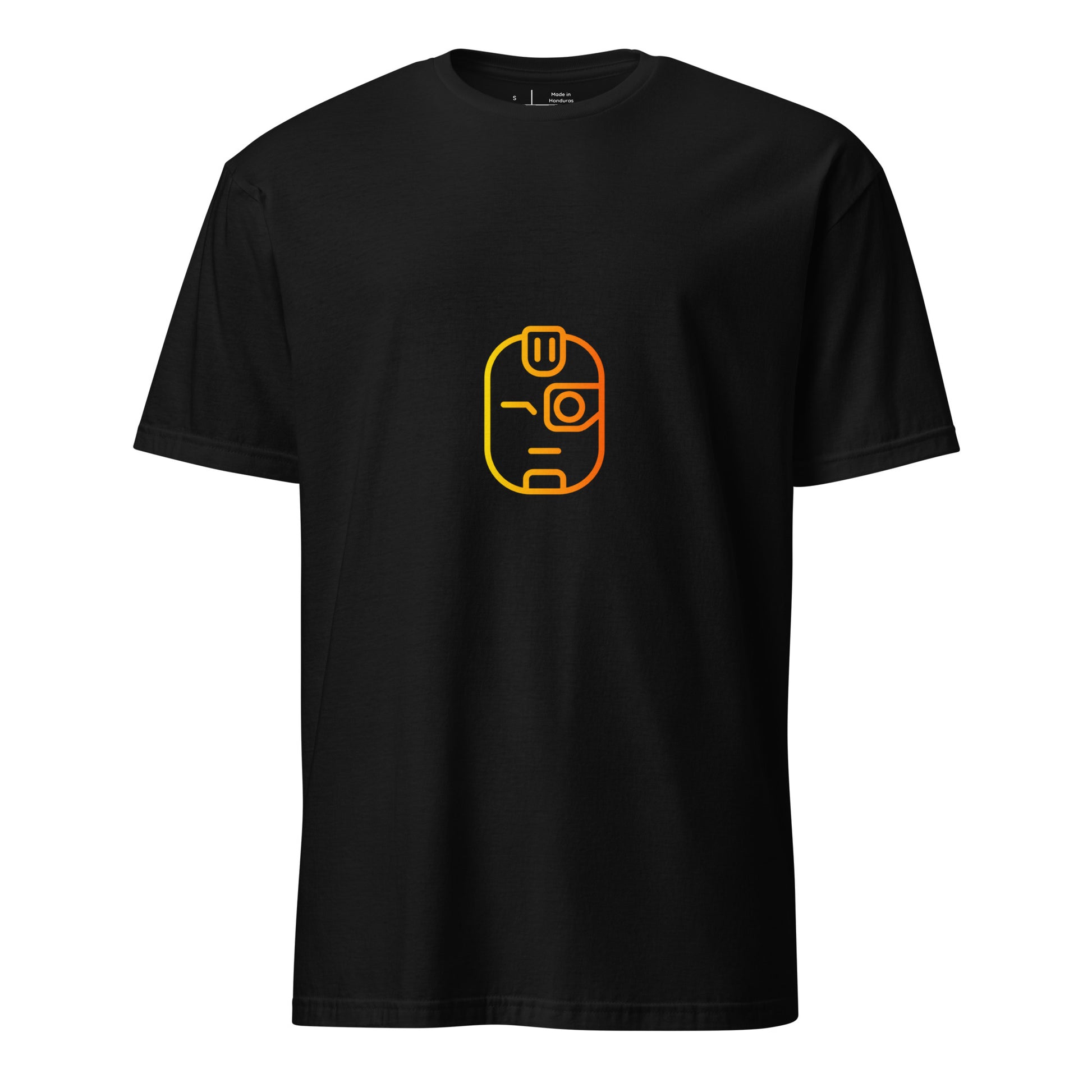 Cyber Robot - Futuristic Face - Short-Sleeve Unisex T-Shirt - Graphic Tee - Black - Front