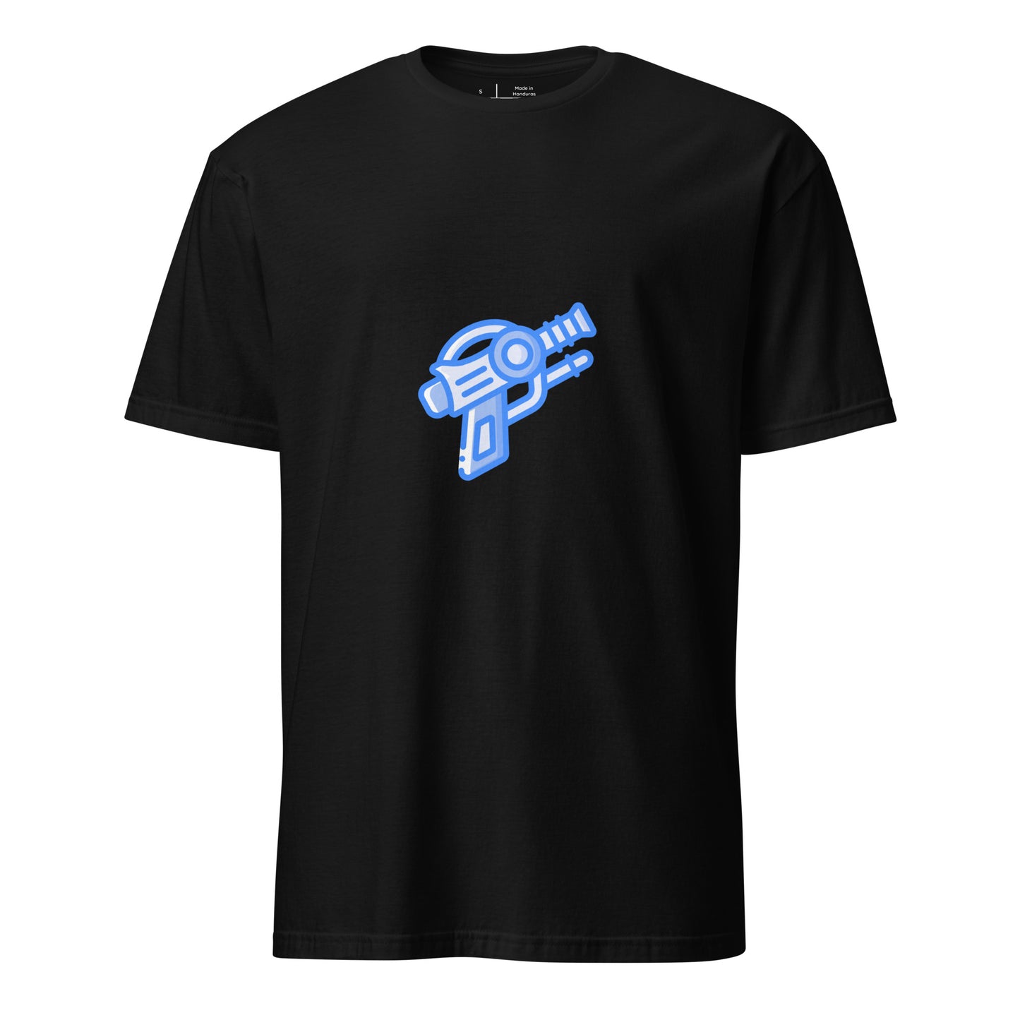 Sci-Fi Pistol - Neon Firepower - Short-Sleeve Unisex T-Shirt - Graphic Tee - Black - Front