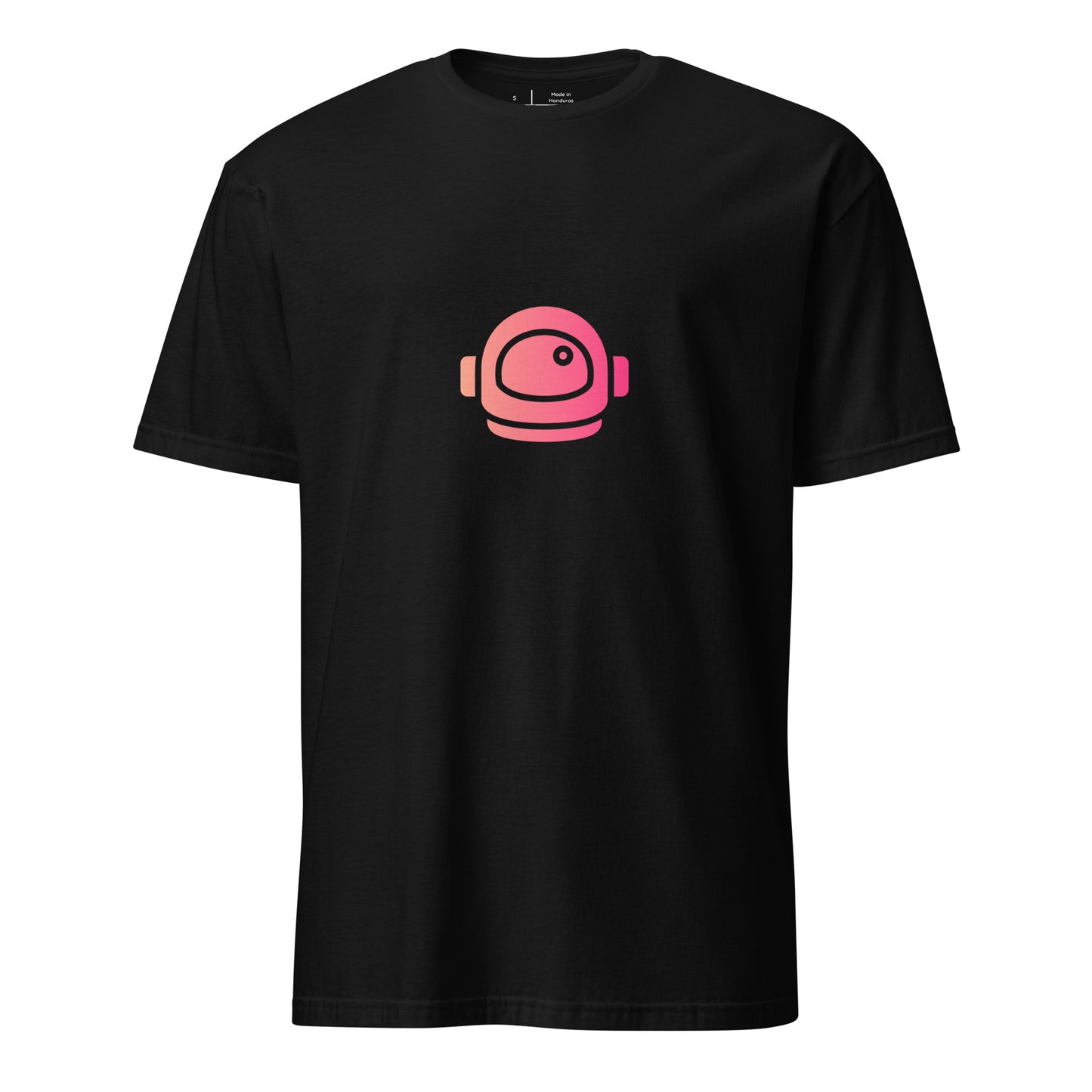 Space Helmet - Retro Explorer Edition - Short-Sleeve Unisex T-Shirt - Graphic Tee - Black - Front