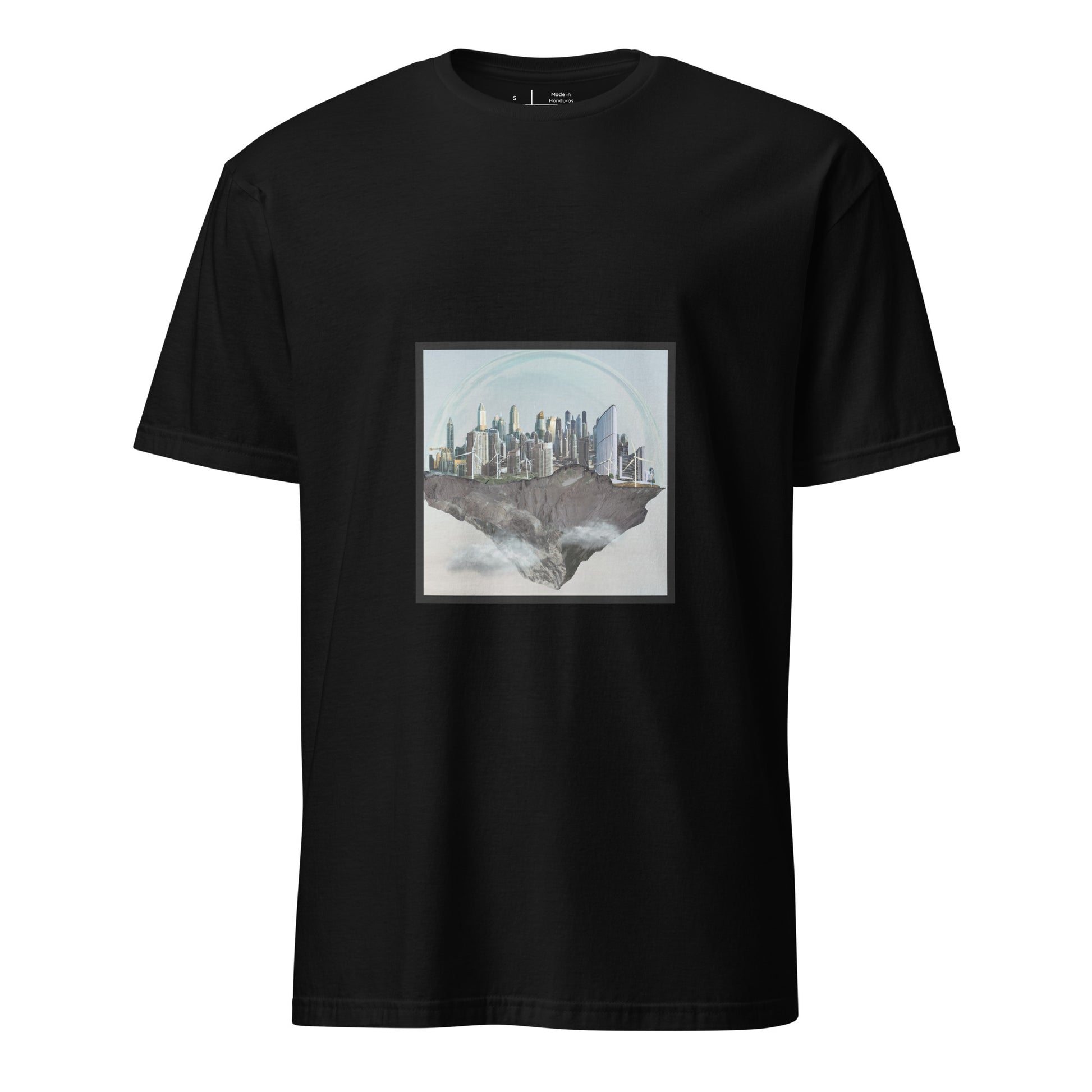 Utopia - City In The Clouds - Short-Sleeve Unisex T-Shirt - Graphic Tee - Black - Front