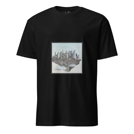 Utopia - City In The Clouds - Short-Sleeve Unisex T-Shirt - Graphic Tee - Black - Front