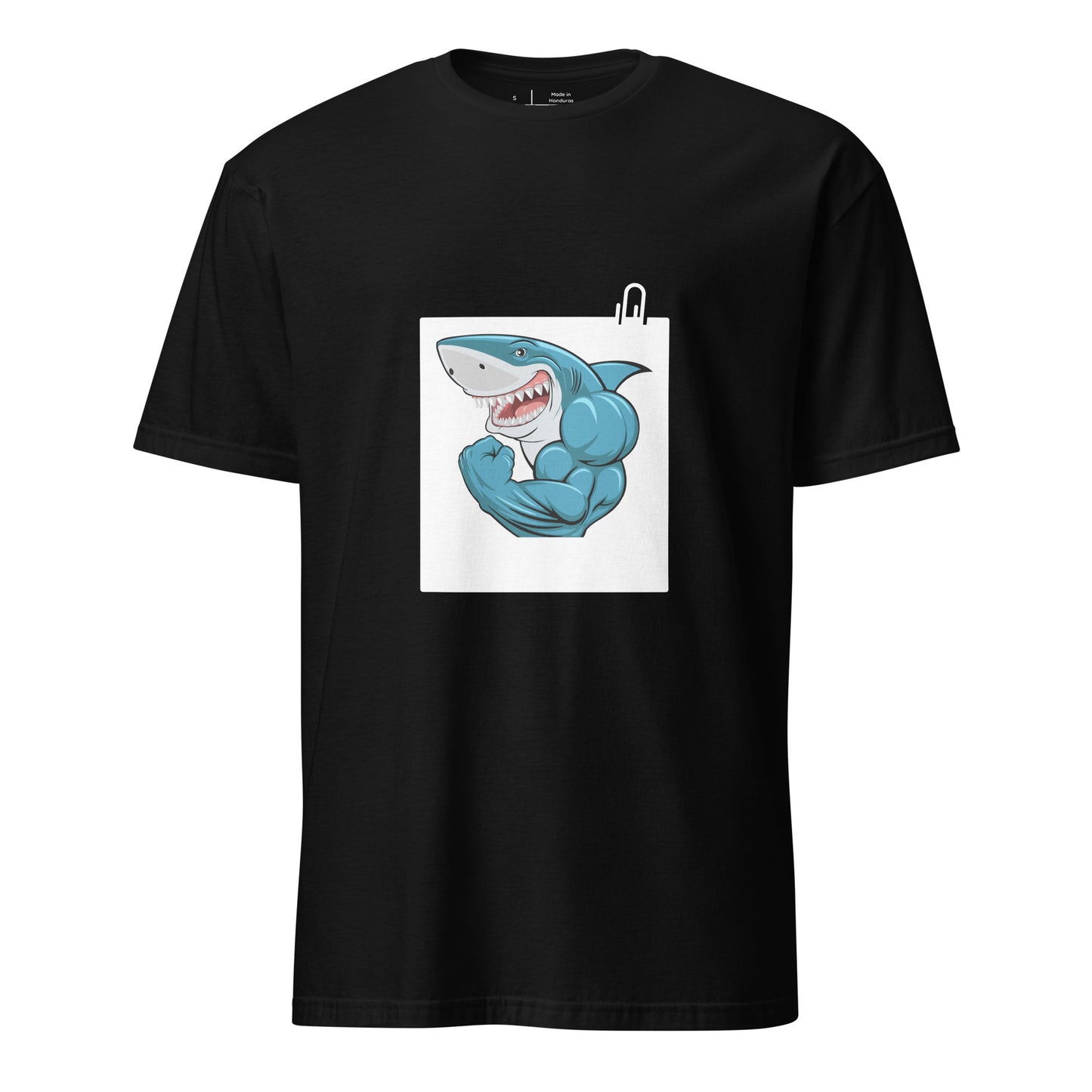 Muscle Shark - Flexin Underwater - Short-Sleeve Unisex T-Shirt - Graphic Tee - Black - Front