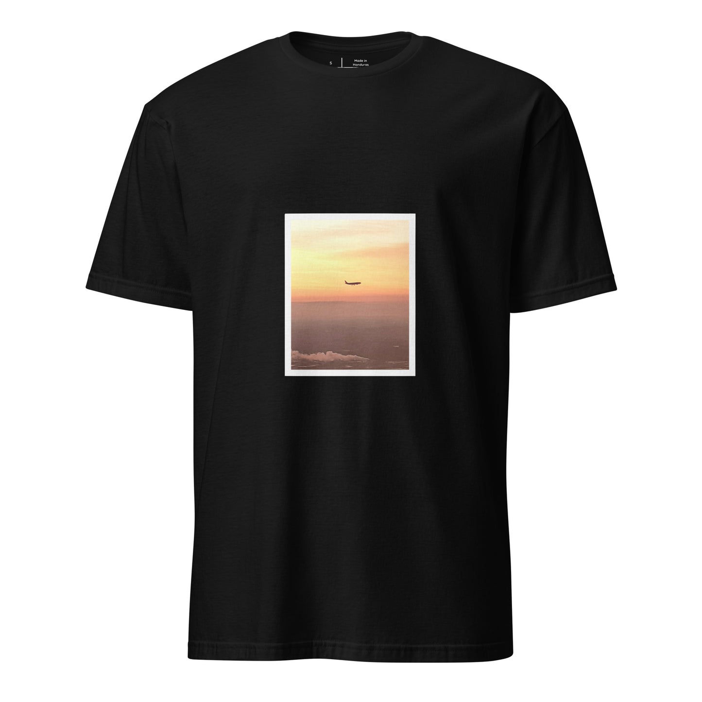 Take Off - “Departure at Dusk” Vintage Photo - Short-Sleeve Unisex T-Shirt - Graphic Tee - Black - Front