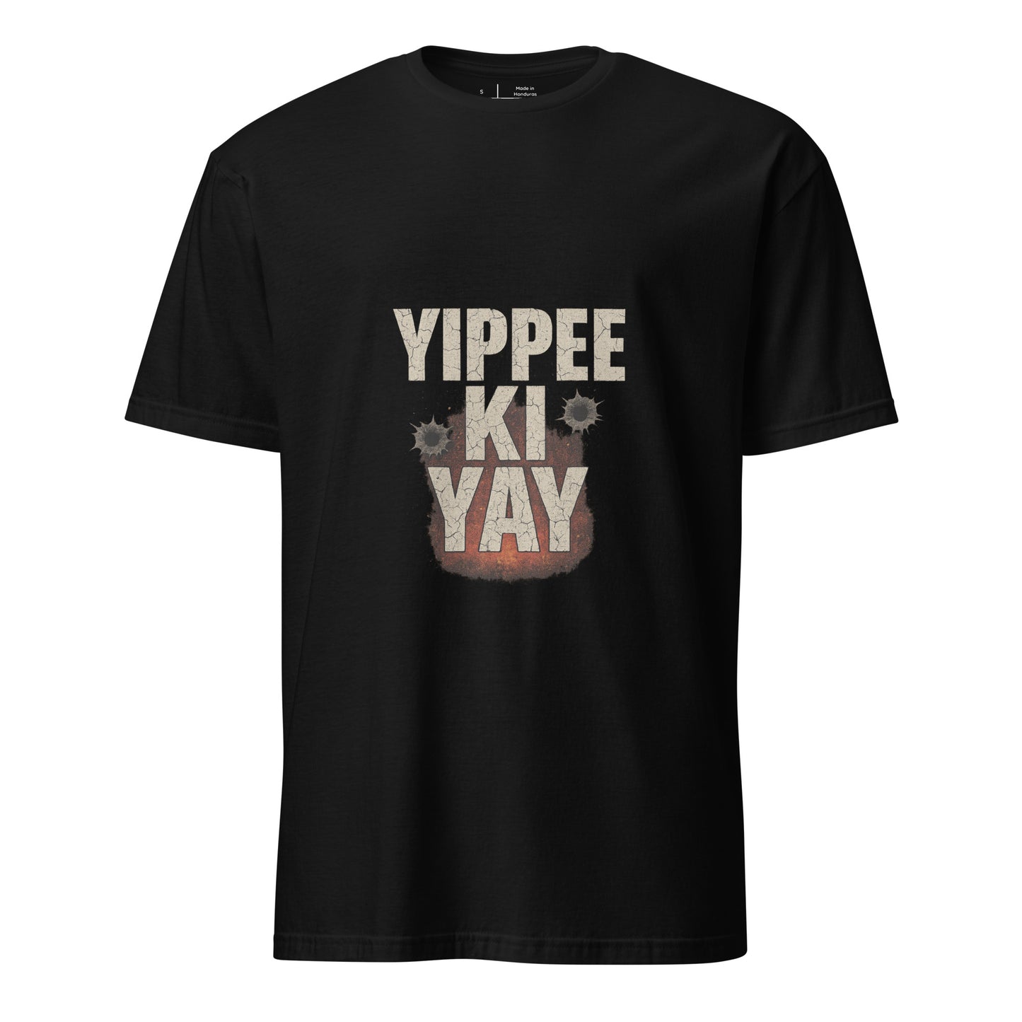 Yippee Ki Yay - 80's Nostalgia - Short-Sleeve Unisex T-Shirt - Graphic Tee - Black - Front