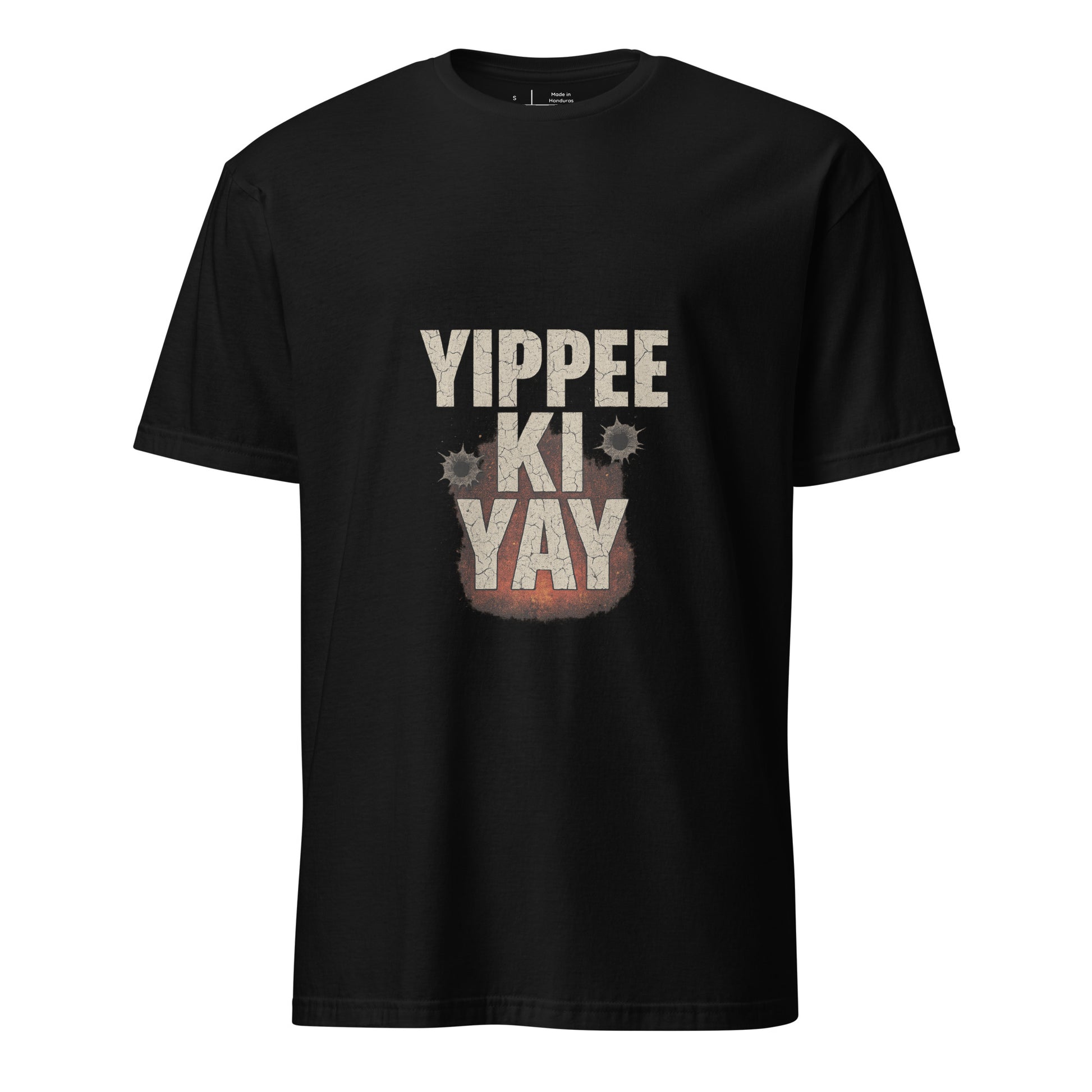 Yippee Ki Yay - 80's Nostalgia - Short-Sleeve Unisex T-Shirt - Graphic Tee - Black - Front