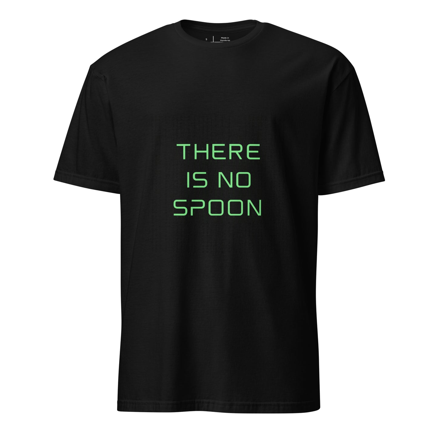 There Is No Spoon - Sci-Fi Nostalgia - Short-Sleeve Unisex T-Shirt - Graphic Tee - Black - Front