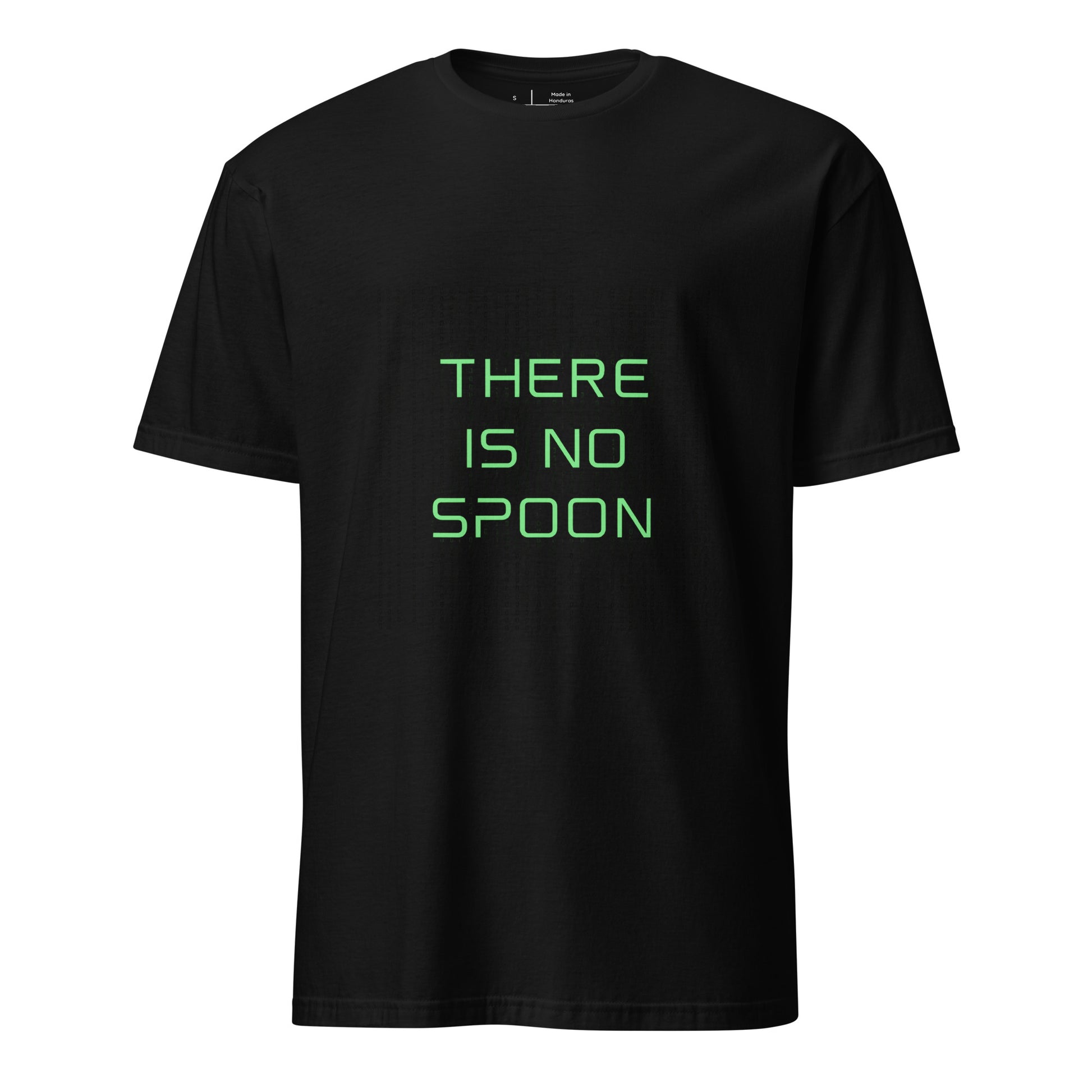 There Is No Spoon - Sci-Fi Nostalgia - Short-Sleeve Unisex T-Shirt - Graphic Tee - Black - Front