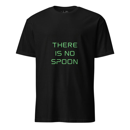 There Is No Spoon - Sci-Fi Nostalgia - Short-Sleeve Unisex T-Shirt - Graphic Tee - Black - Front
