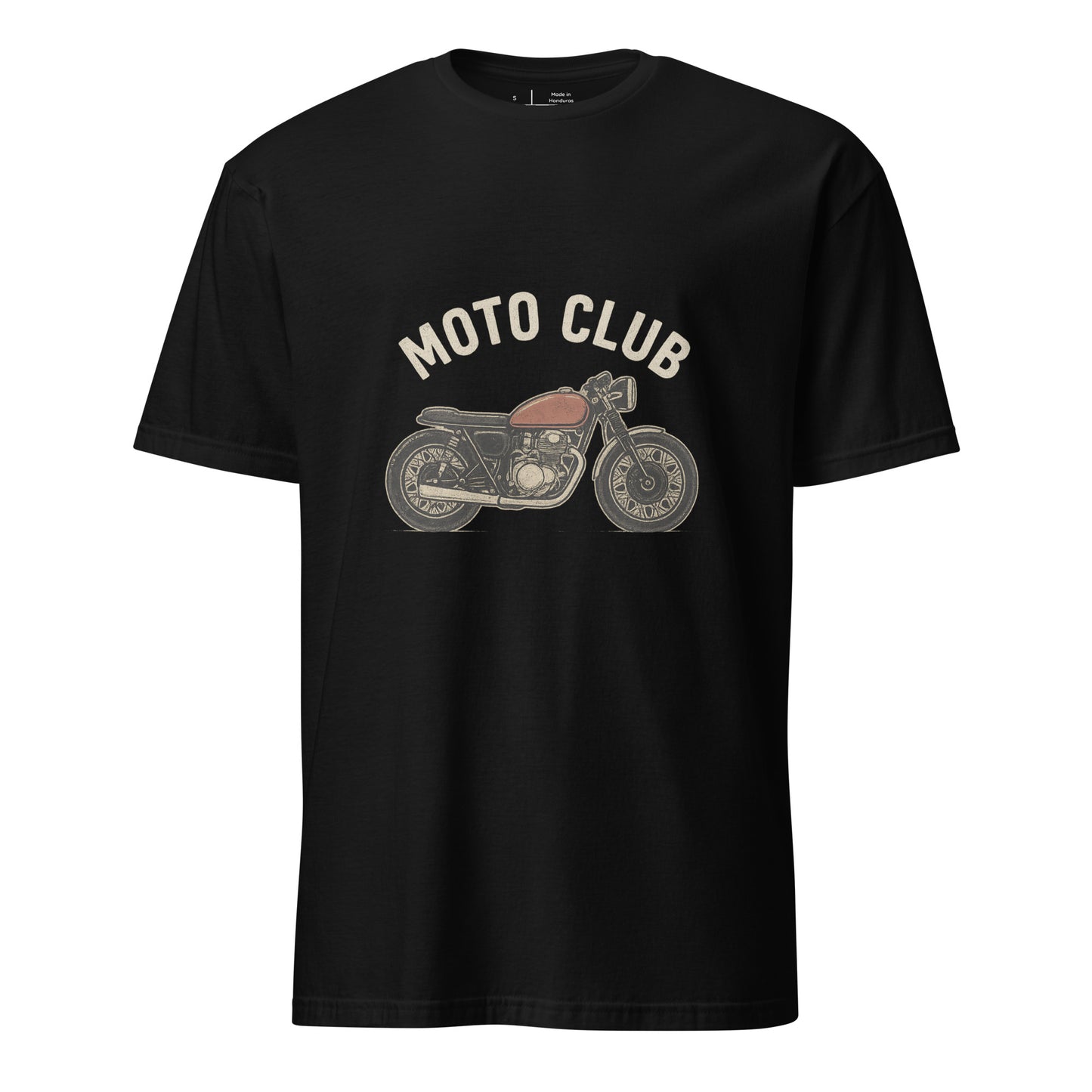 Moto Club – Vintage Rider’s - Short-Sleeve Unisex T-Shirt - Graphic Tee - Black - Front