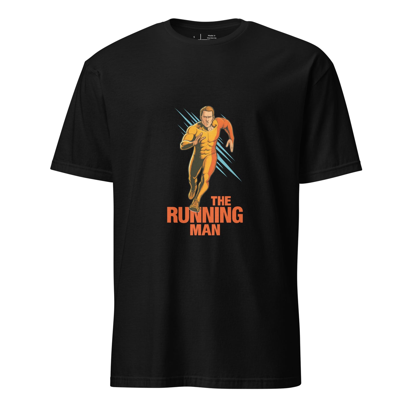 The Running Man – Retro Sci-Fi - Short-Sleeve Unisex T-Shirt - Graphic Tee - Black - Front