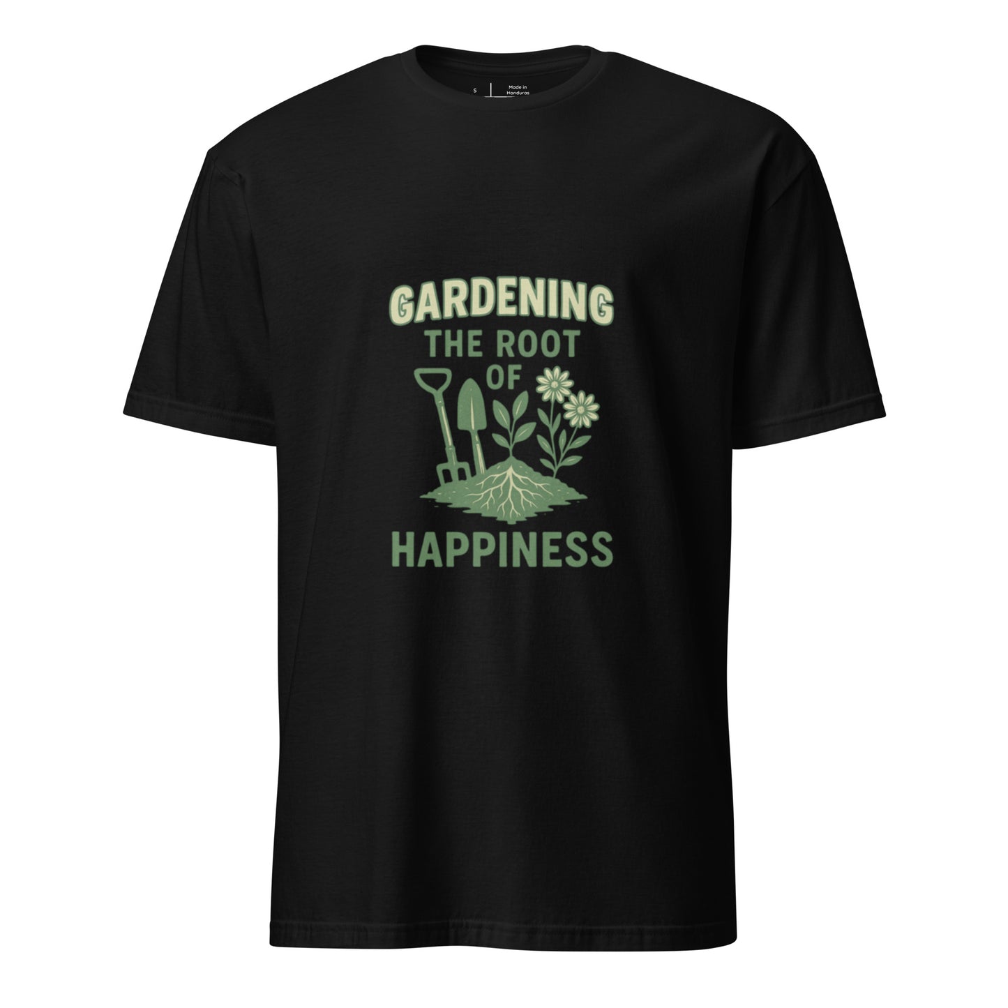 Root Of Happiness - Nature Lover’s - Short-Sleeve Unisex T-Shirt - Graphic Tee - Black - Front