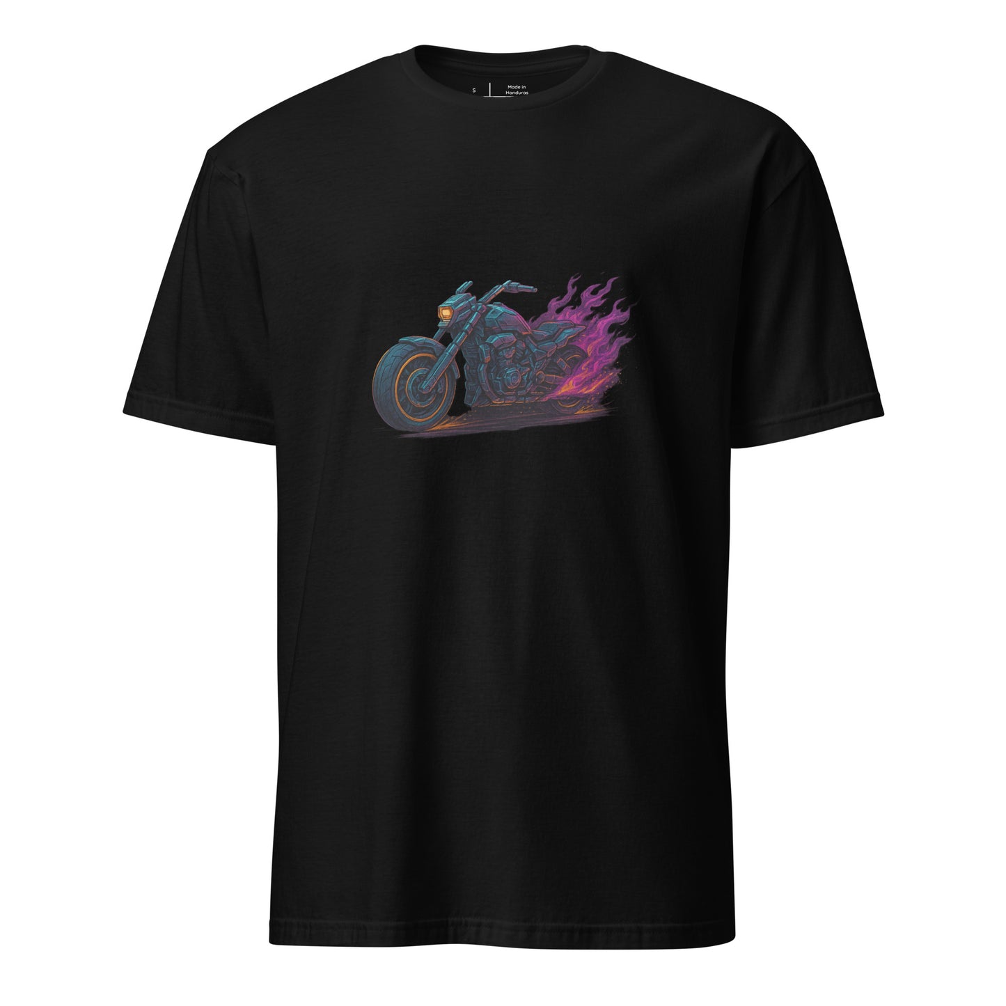 Mecha Chopper – Ride The Machine, Rule The Streets - Short-Sleeve Unisex T-Shirt - Graphic Tee - Black - Front