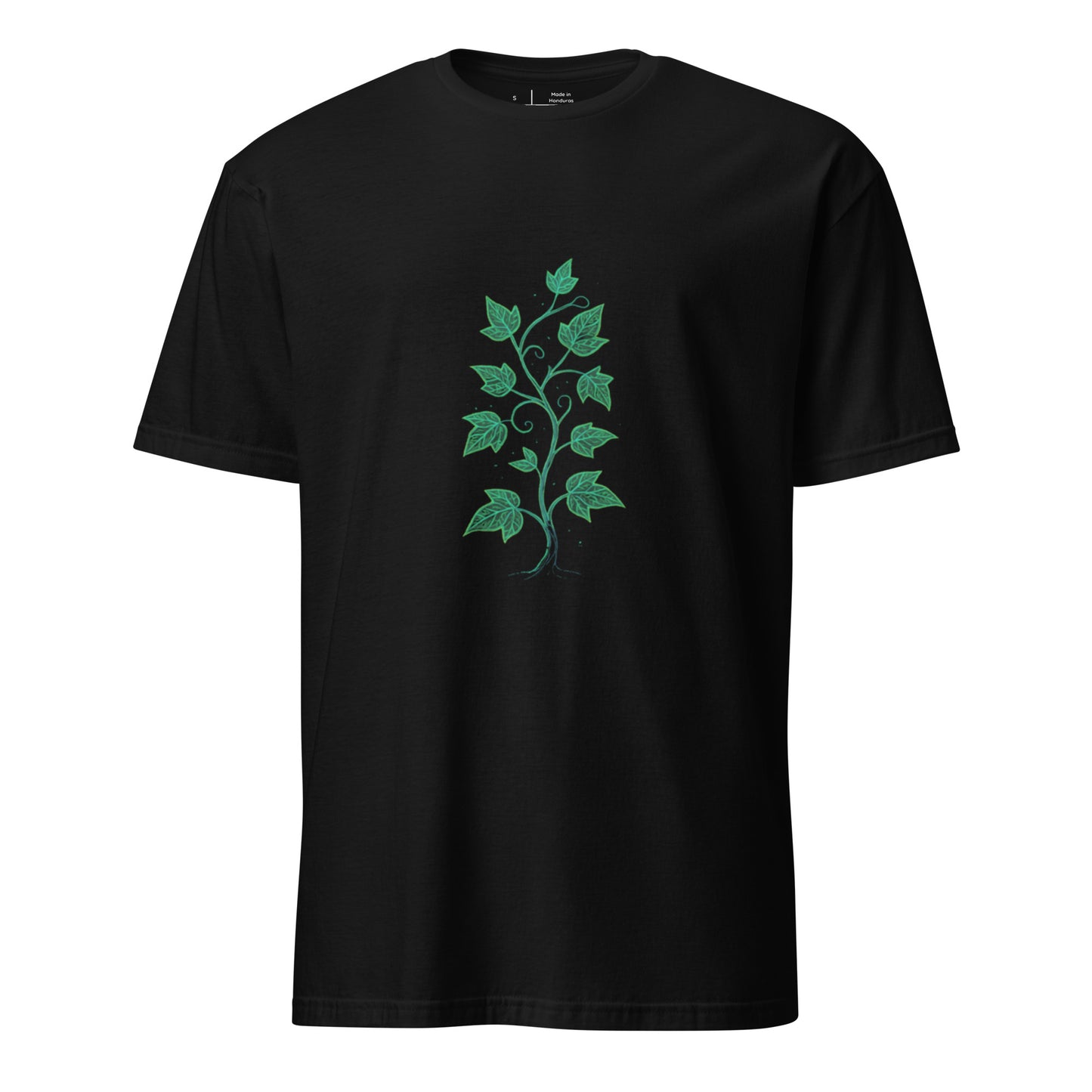 Techno Ivy Vines – Nature Rewired - Short-Sleeve Unisex T-Shirt - Graphic Tee - Black - Front