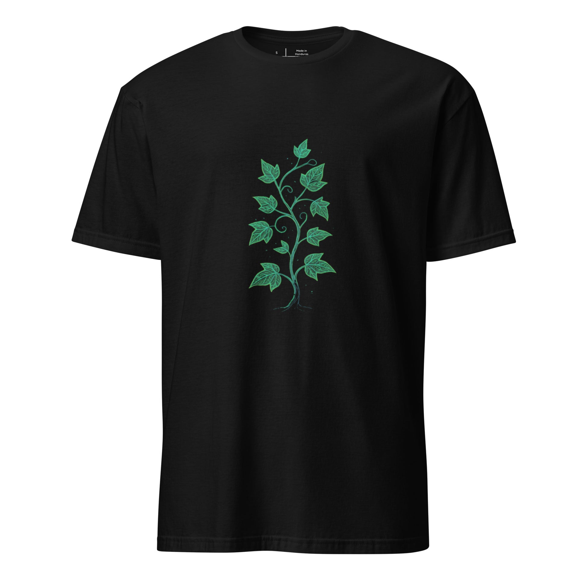 Techno Ivy Vines – Nature Rewired - Short-Sleeve Unisex T-Shirt - Graphic Tee - Black - Front