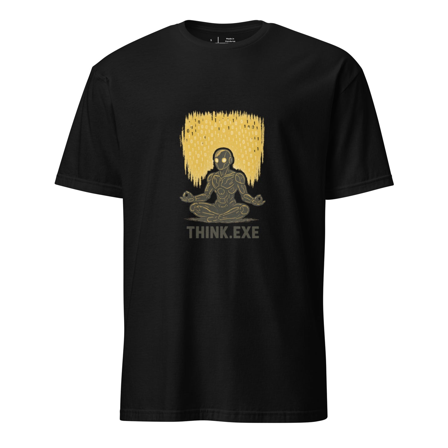 Think.exe – Cyber Meditation - Short-Sleeve Unisex T-Shirt - Graphic Tee - Black - Front