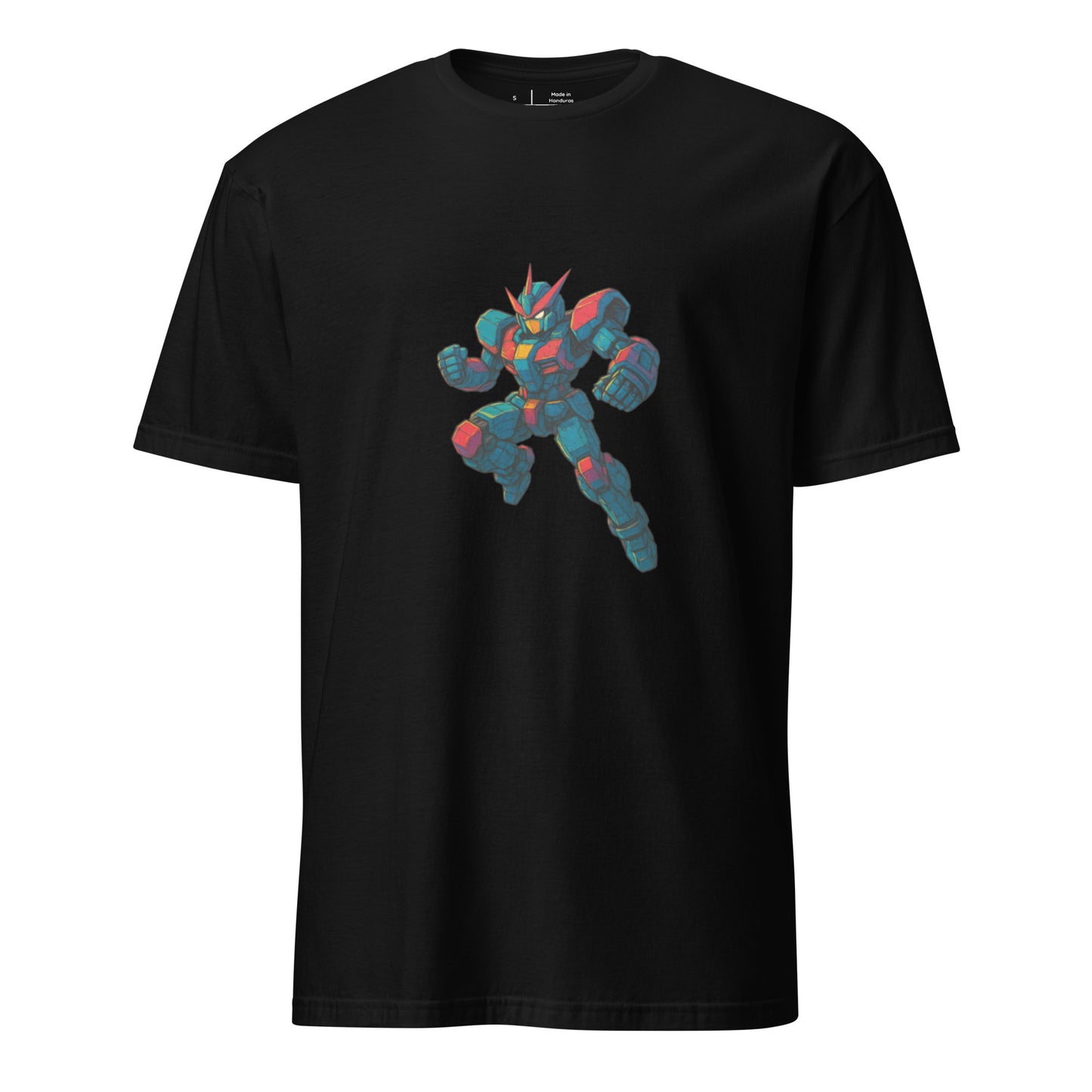 Neon Overdrive Mk-09 - Mecha Warrior - Short-Sleeve Unisex T-Shirt - Graphic Tee - Black - Front