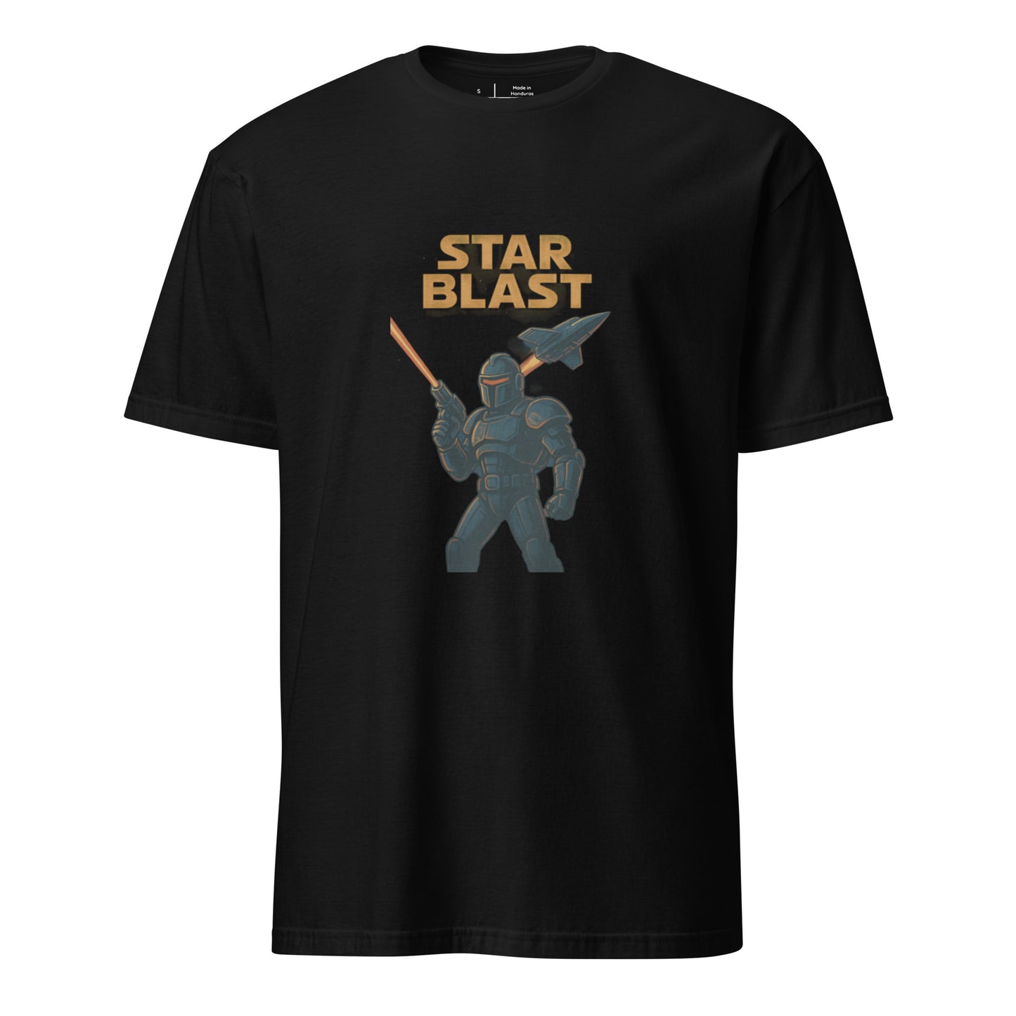 Star Blast - Sci-Fi Adventure - Short-Sleeve Unisex T-Shirt - Graphic Tee - Black - Front